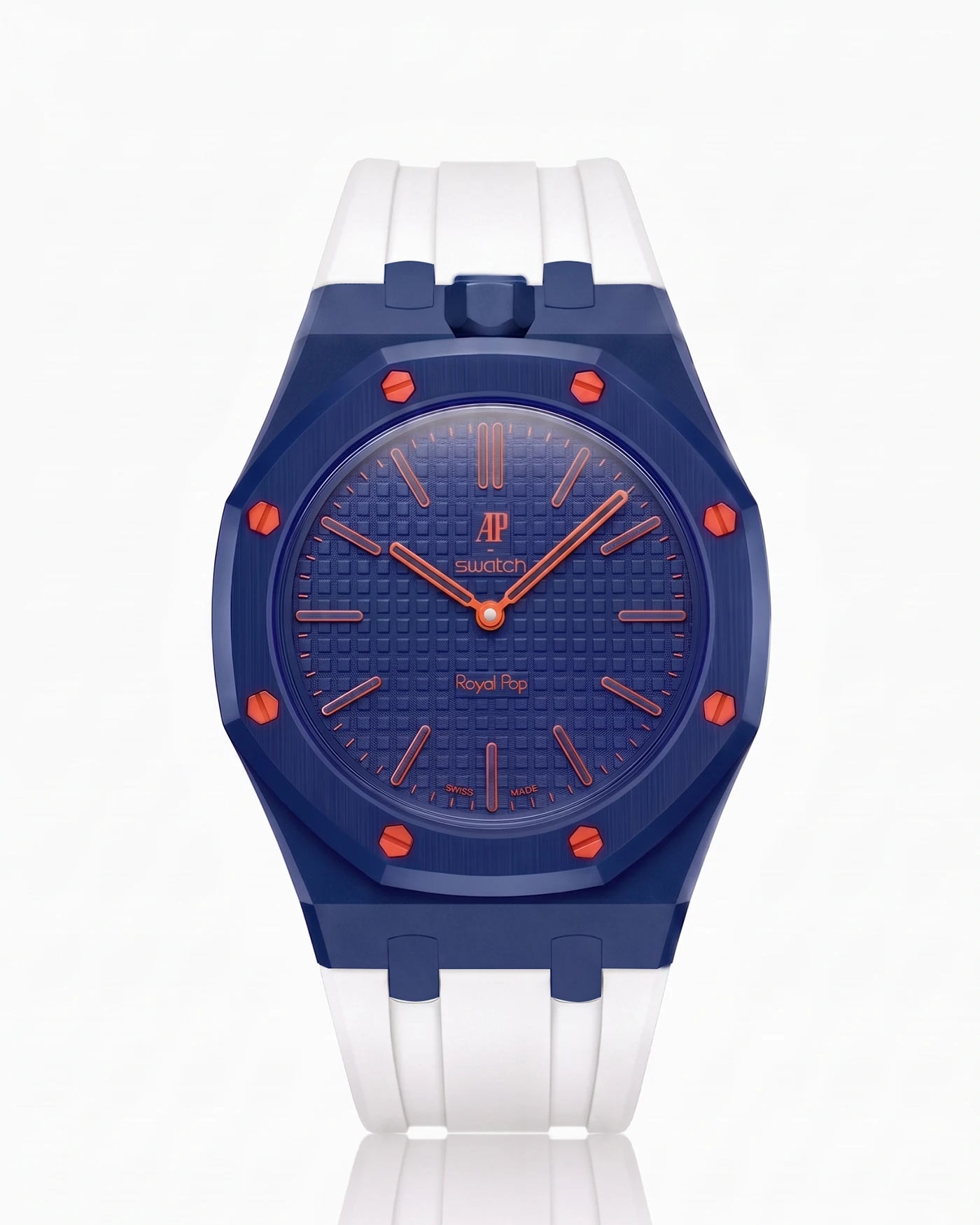 combo::navy-blue::rubber-strap-for-ap-x-swatch-royal-pop-white