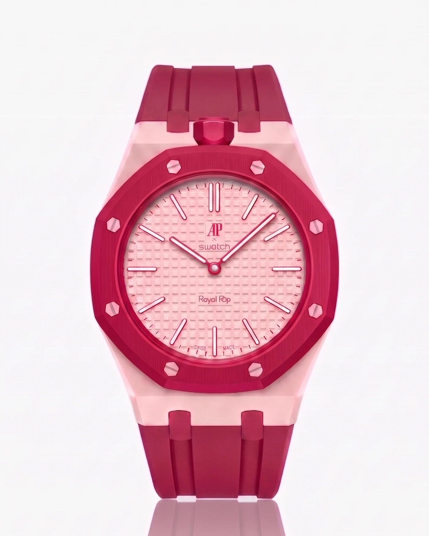 combo::pink::rubber-strap-for-ap-x-swatch-royal-pop-dark-pink