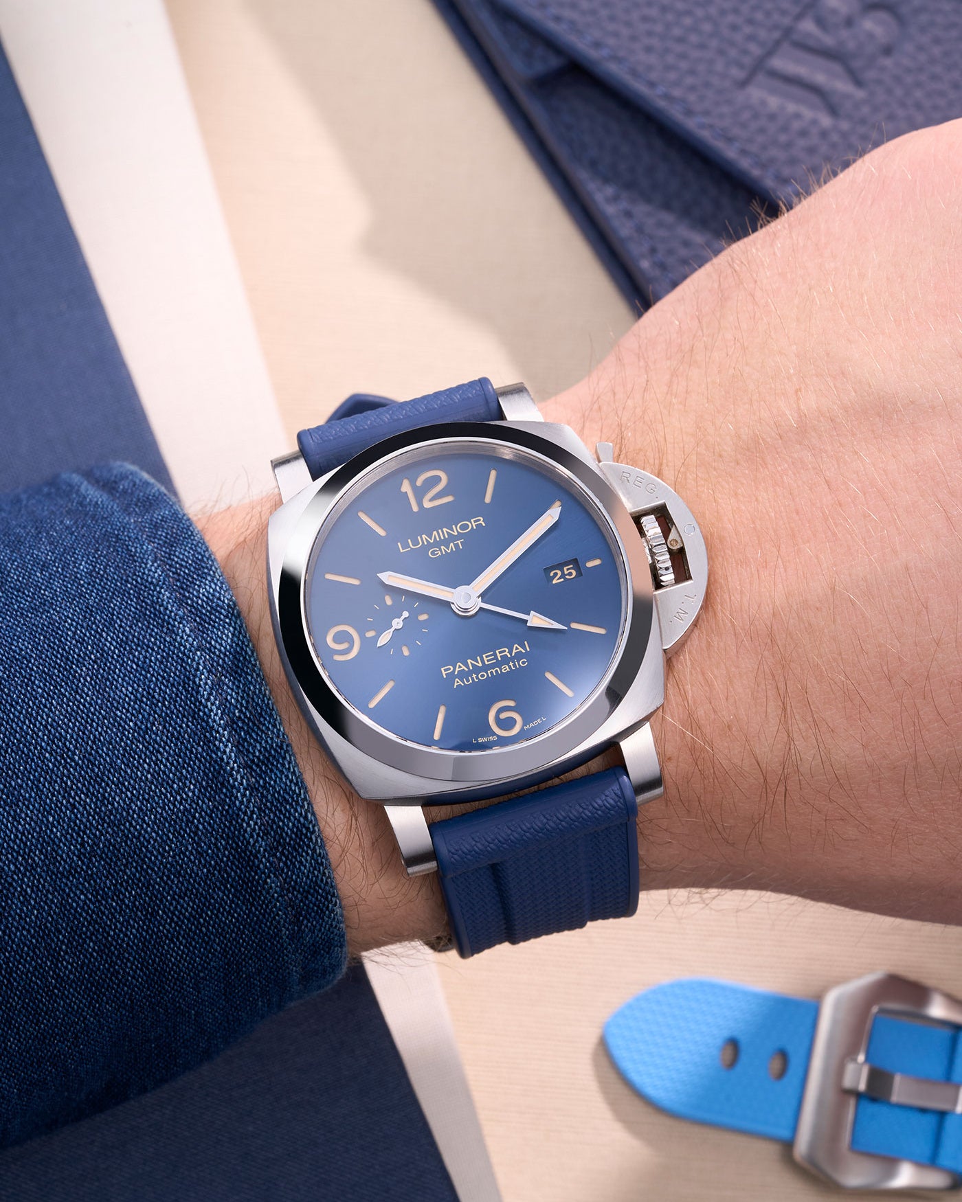 Panerai rubber strap Panerai Luminor PAM strap Submersible PAM rubber strap Radiomir rubber strap silicone strap PAM00441 PAM01223 replacement strap Luminor Marina strap 42mm 44mm PAM01122 Cinturino Panerai in gomma