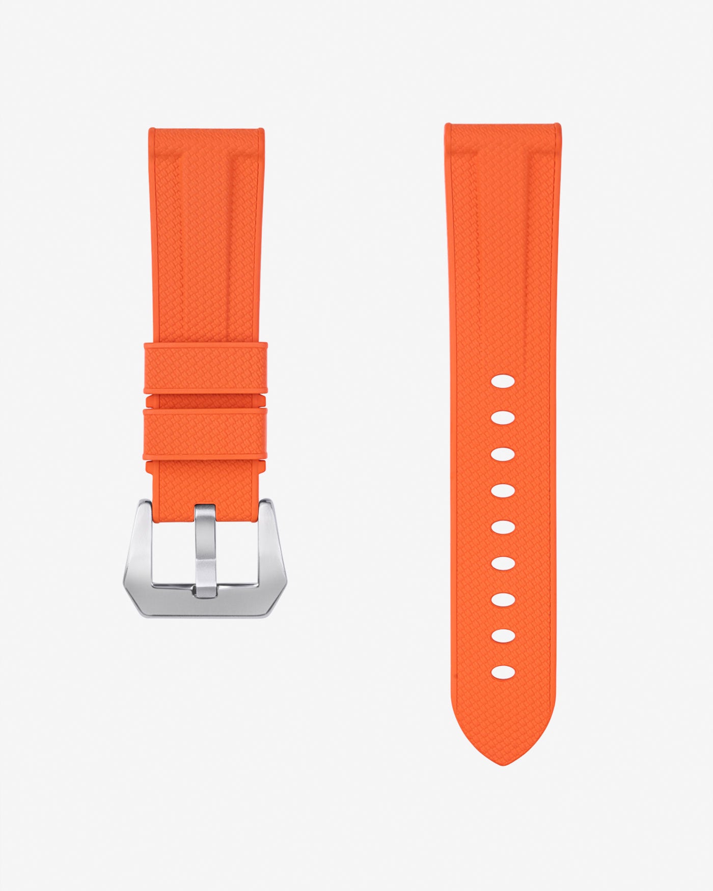Replacement Orange Rubber Strap for Panerai Watches – High-quality 24mm uhrenband designed for Panerai Luminor models, offering a vibrant, contemporary look in premium Swiss Made rubber. This orange klockarmband provides a bold and functional alternative to traditional straps, perfect for those who desire a standout piece that is durable and water-resistant, suitable for both professional and casual occasions.
