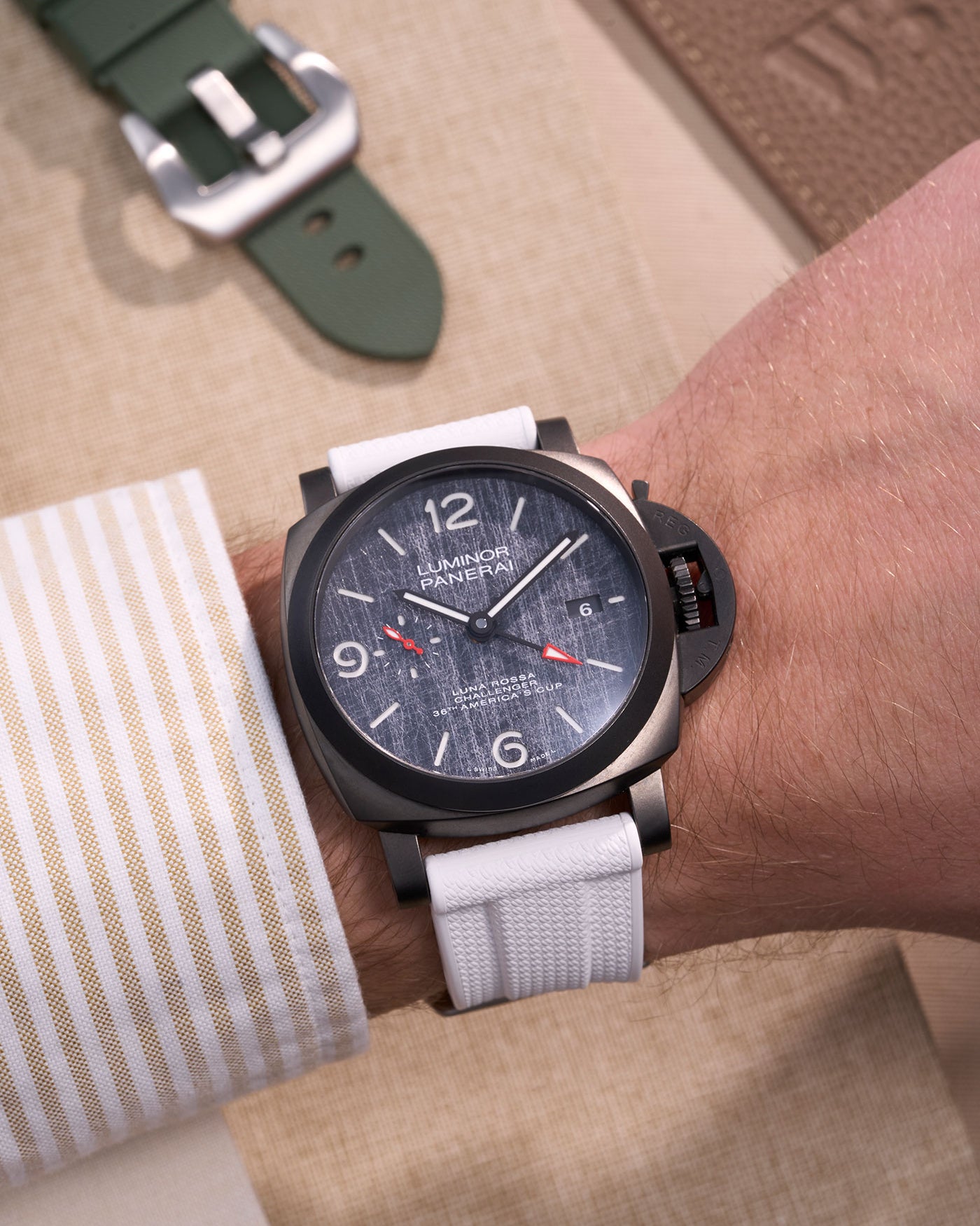 Panerai rubber strap Panerai Luminor PAM strap Submersible PAM rubber strap Radiomir rubber strap silicone strap PAM00441 PAM01223 replacement strap Luminor Marina strap 42mm 44mm PAM01122 Cinturino Panerai in gomma