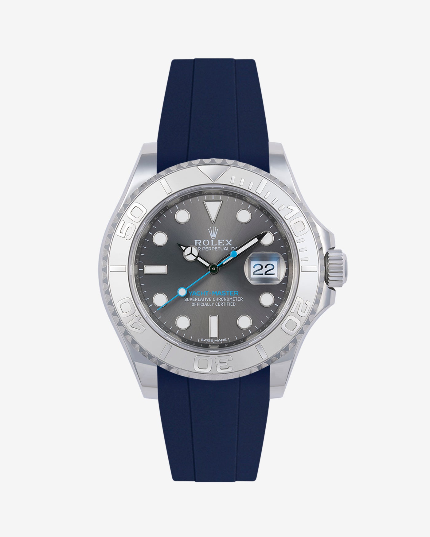 Wristbuddys Wristbuddy Klockarmband klockband rubberstrap rubber strap black svart black buckle clasp integrated premium rubber rubber straps integrated yacht-master 2 YM40 YM 2 rolex yachtamster 2 116622 yachmaster rolex blue dial grey dial Watch Strap watch band klockarmband uhrenband uhranarmband