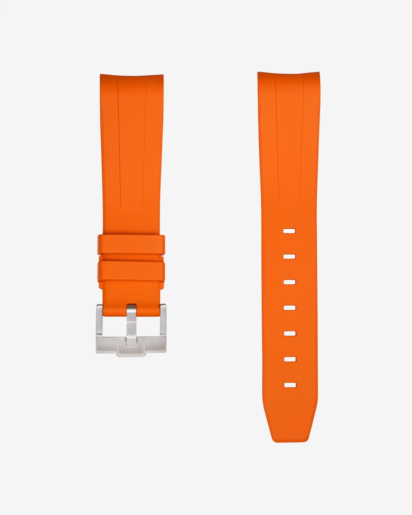 Orange FKM Rubber Strap in 20mm, product image with white background