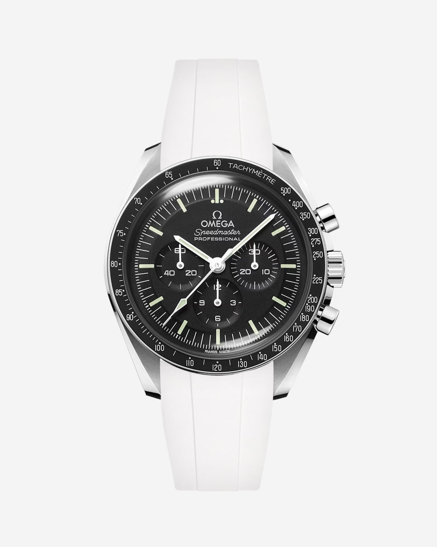 Omega Rubber Watch Strap watch band klockarmband uhrenband uhranarmband for Speedmaster MoonWatch Professinal Apollo 11 8 Ultraman Hesalite Sapphire Replacement speedytuesday speedy 57 sandwich dial 20mm what size strap for speedmaster 3861 watch strap for omega x swatch speedmaster moonswatch armband first watch on the moon first watch in space FOIS rubber UHRENARMBÄNDER Uhren Kautschukband cinturino in gomma black svart negro schwartz dark