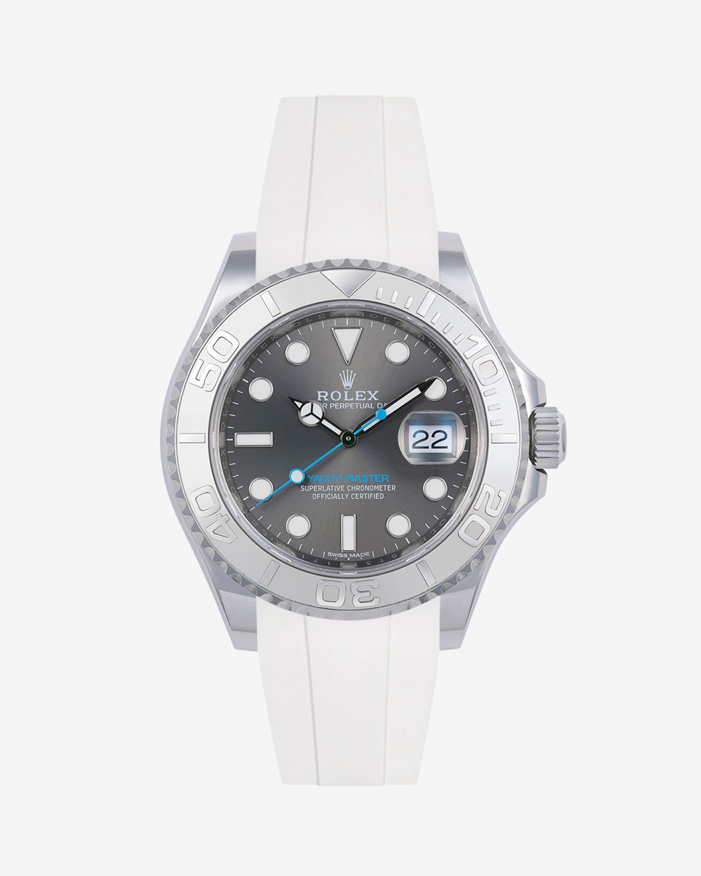 Wristbuddys Wristbuddy Klockarmband klockband rubberstrap rubber strap black svart black buckle clasp integrated premium rubber rubber straps integrated yacht-master 2 YM40 YM 2 rolex yachtamster 2 116622 yachmaster rolex blue dial grey dial Watch Strap watch band klockarmband uhrenband uhranarmband