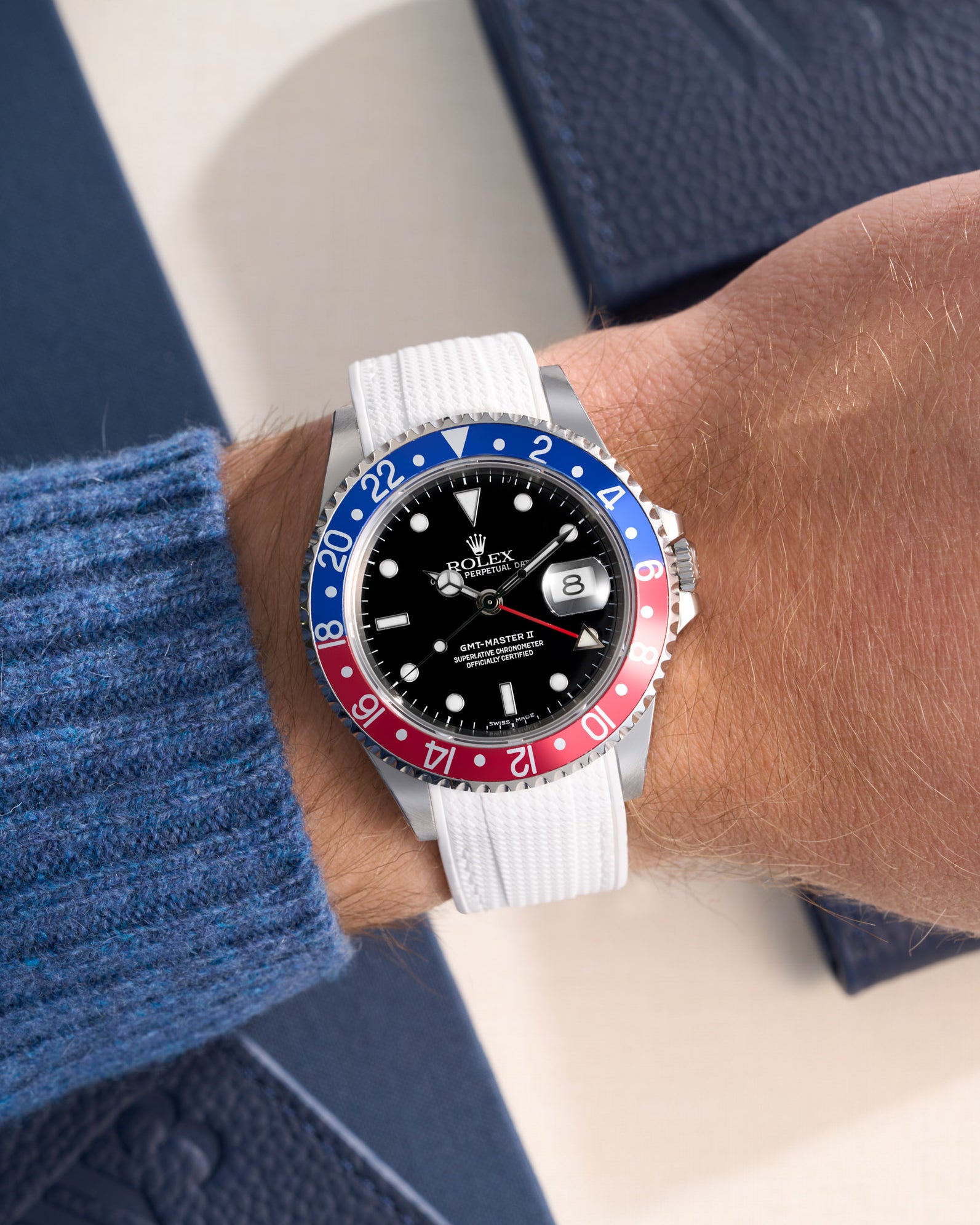 Premium Rubber Strap for Rolex GMT Master II 16710 Pepsi