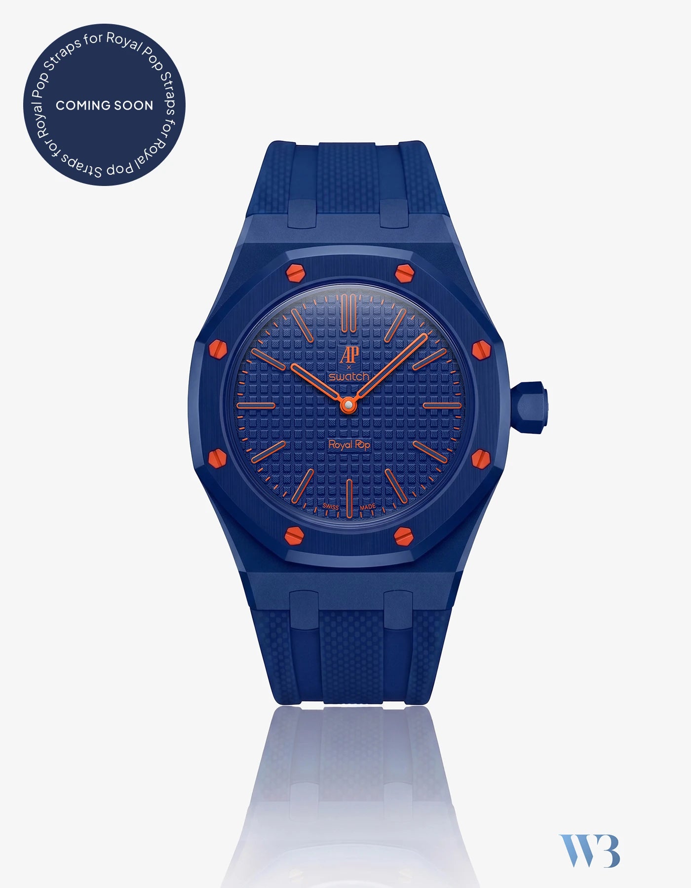 Rubber Strap For AP x Swatch Royal Pop Orenji Hachi image