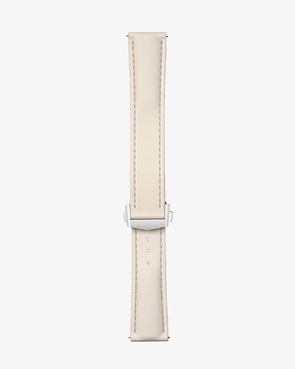 Beige Sailcloth FKM Rubber Strap With Deployant Clasp, product image