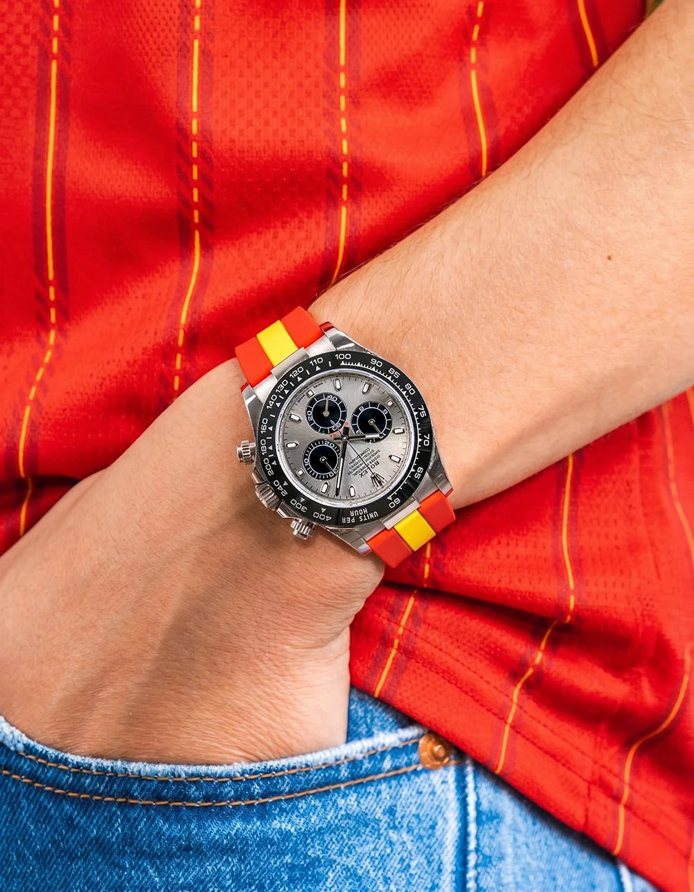 Spain Flag Watch Strap football wrist shot