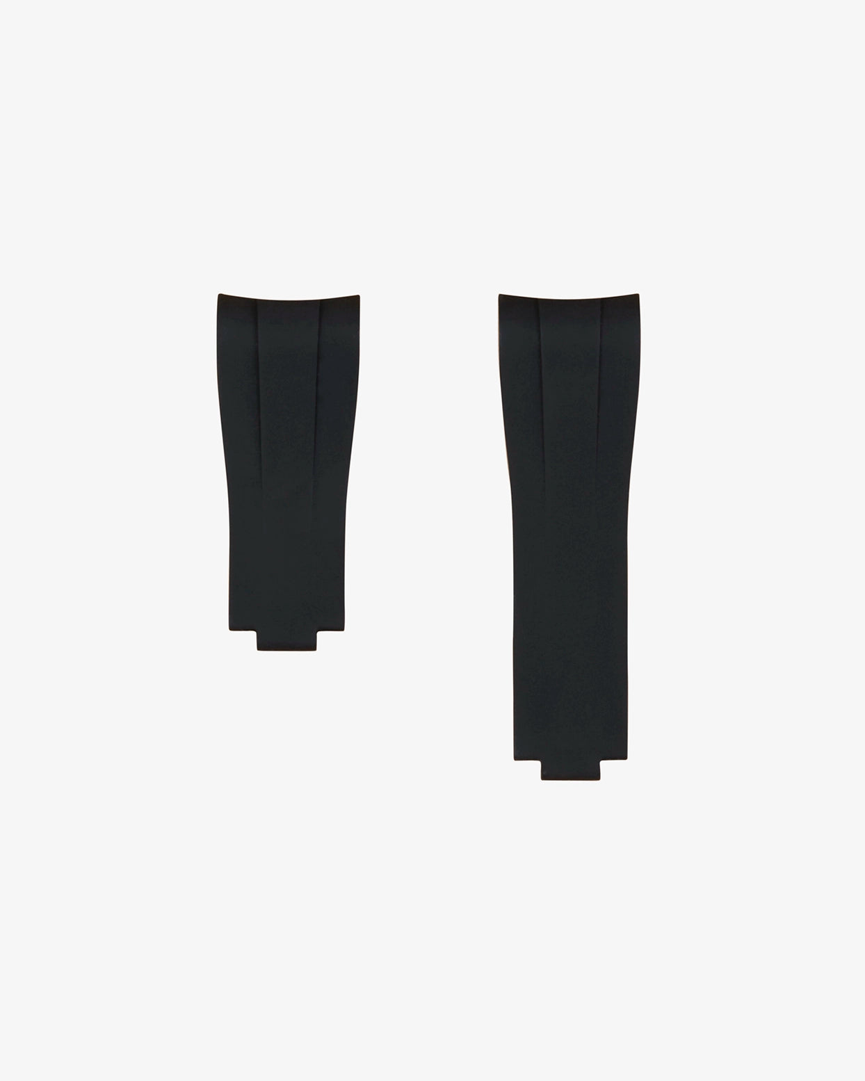 Product image of FKM Rubber Strap Classic Smooth black integrated with original clasp for Rolex Submariner 41 - 126610LN 124060LN