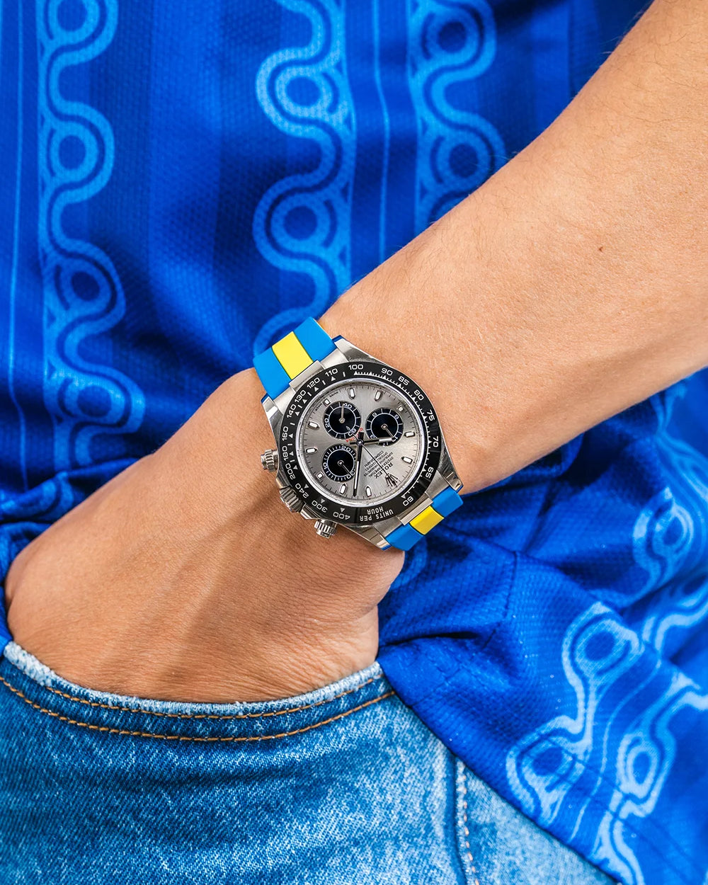 Sweden Flag Watch Strap football wrist shot