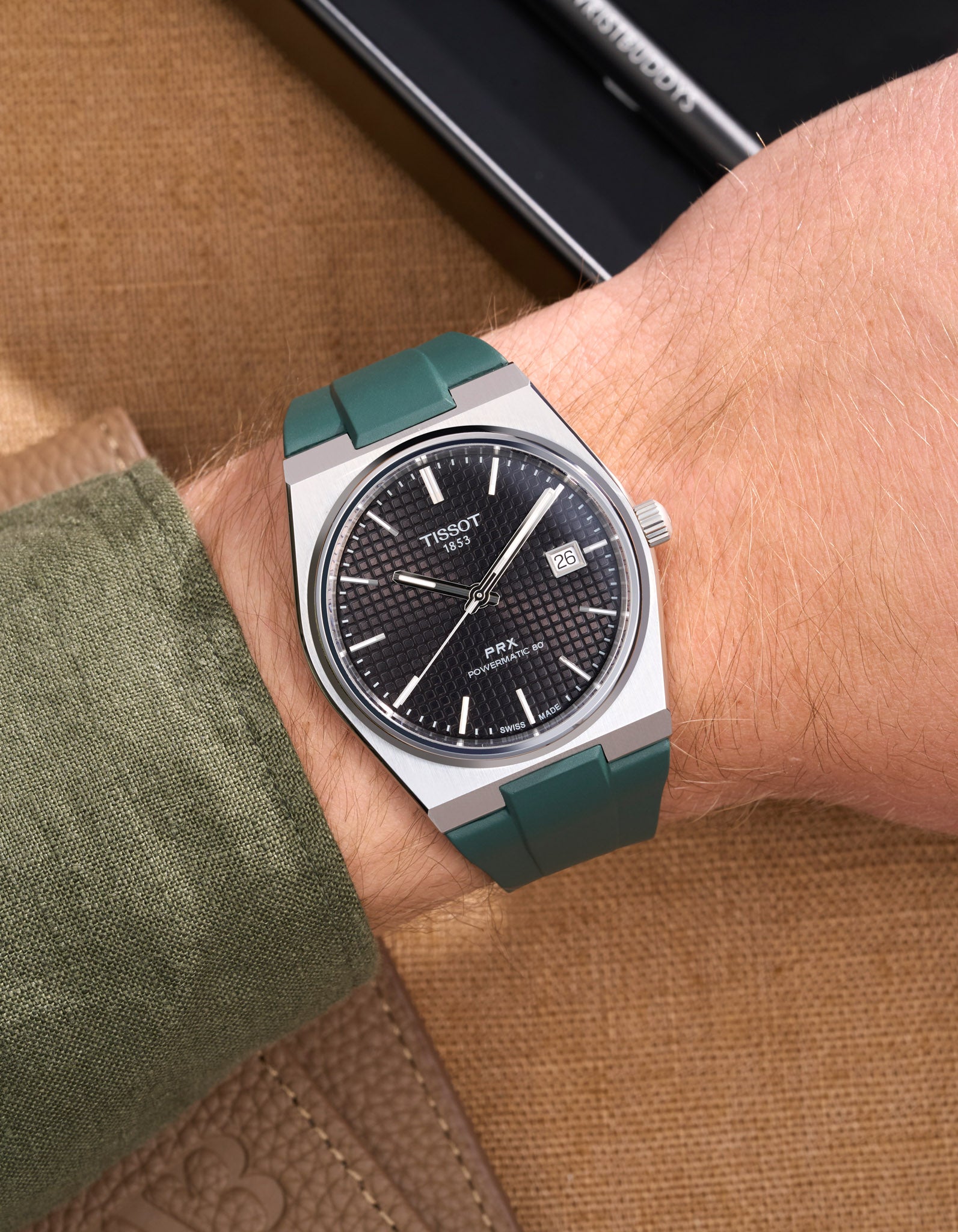 tissot prx straps powermatic 80 rubber perfect fit straps for tissot prx replacement Bracelet alternatives Aftermarket bands Custom straps Wristband choices Rubber band collection upgrades High-quality bands Watch accessories Strap Watchband green grön grun