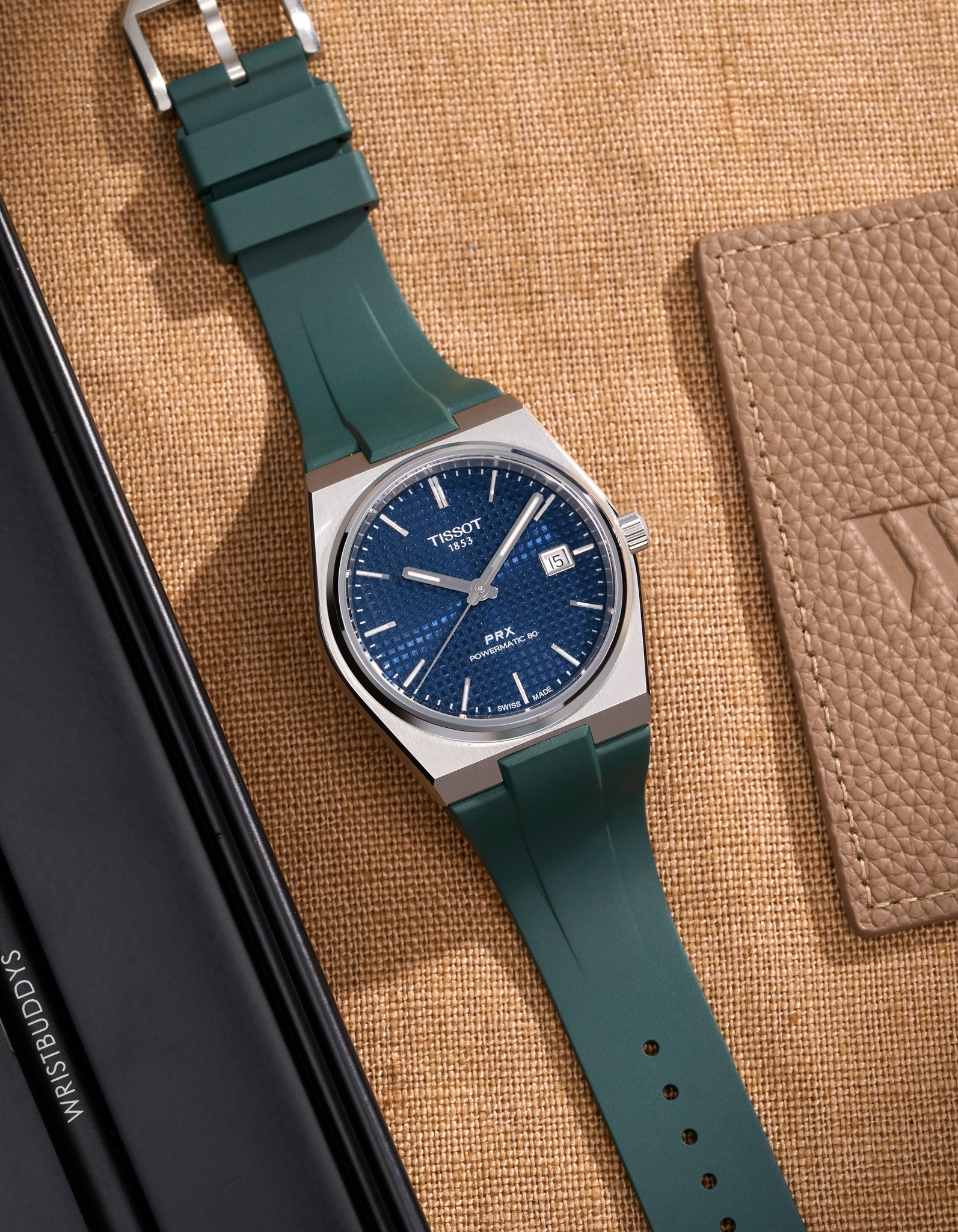 tissot prx straps powermatic 80 rubber perfect fit straps for tissot prx replacement Bracelet alternatives Aftermarket bands Custom straps Wristband choices Rubber band collection upgrades High-quality bands Watch accessories Strap Watchband green grön grun