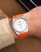 tissot prx straps powermatic 80 rubber perfect fit straps for tissot prx replacement Bracelet alternatives Aftermarket bands Custom straps Wristband choices Rubber band collection upgrades High-quality bands Watch accessories Strap Watchband orange
