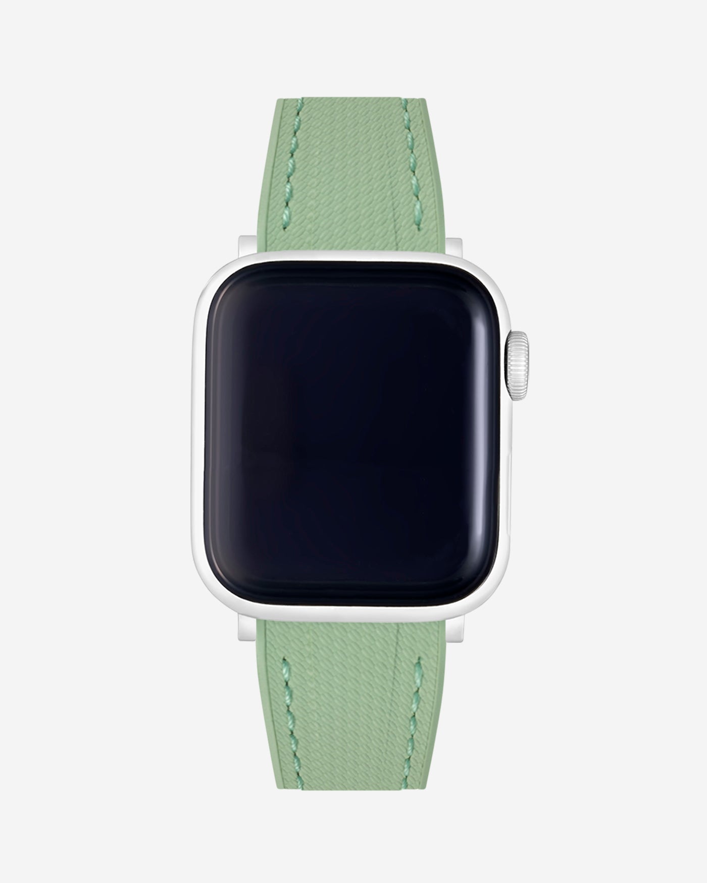 Adjustable Verde Rubber Apple Watch Band on Watch