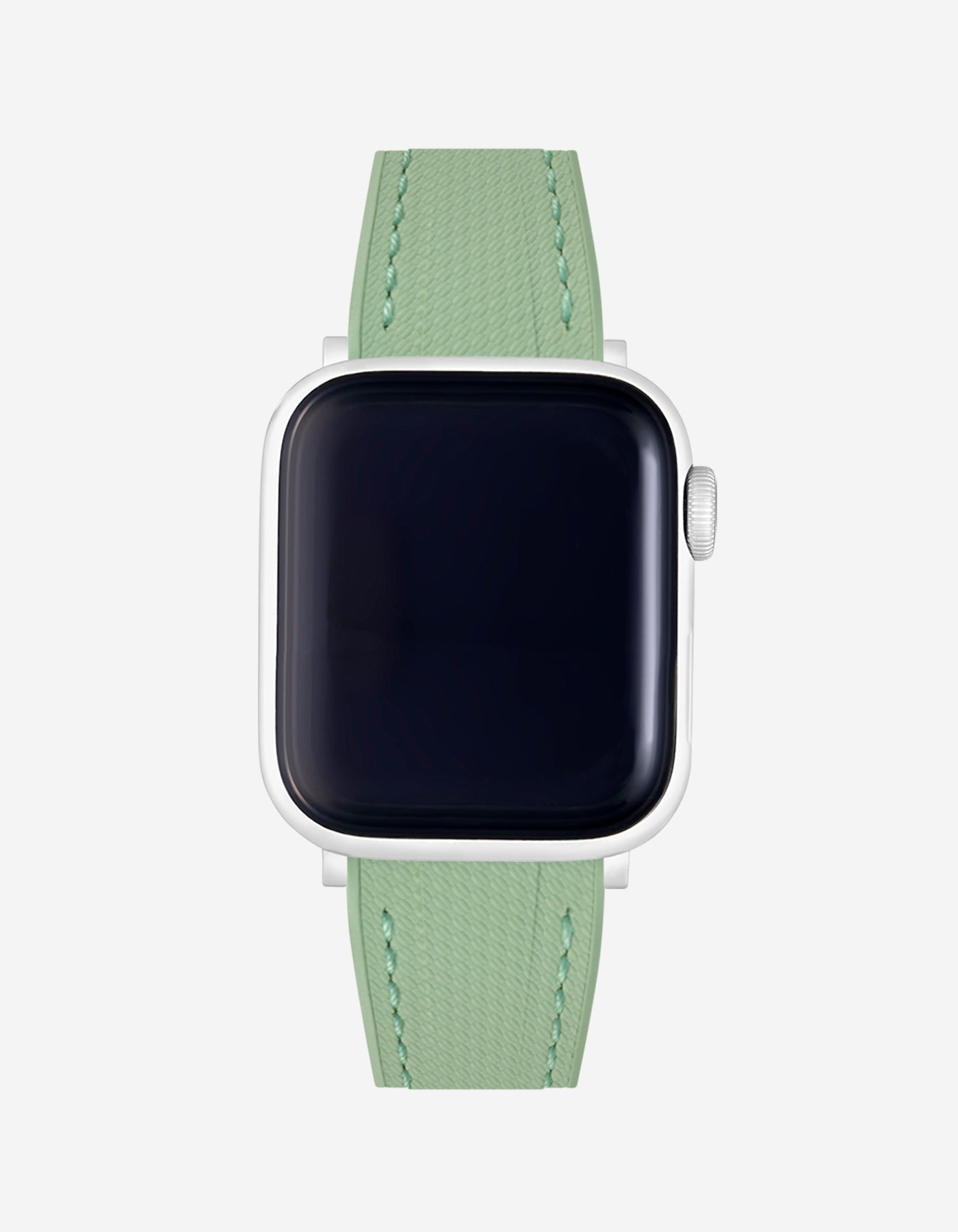 Adjustable Verde Rubber Apple Watch Band on Watch