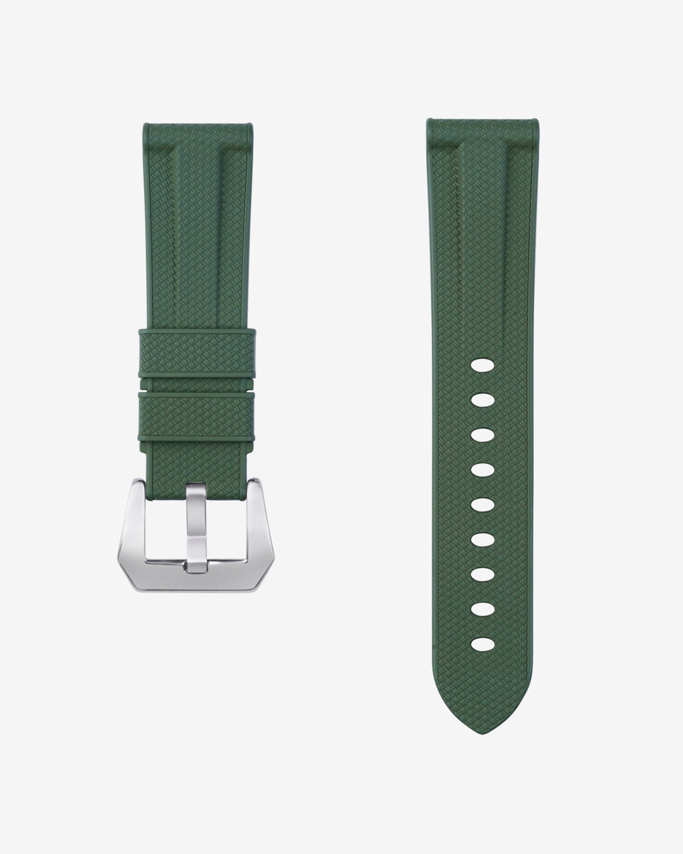 Panerai Luminor Marina Steel Case Green Rubber Watch Strap uhrenband uhrenarmband for PAM01313 Luminor 1950 44mm Replacement band klockarmband militär italiensk design klockarmband