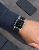 Black Suede Leather Watch Band on Wrist – Timeless & Elegant Look