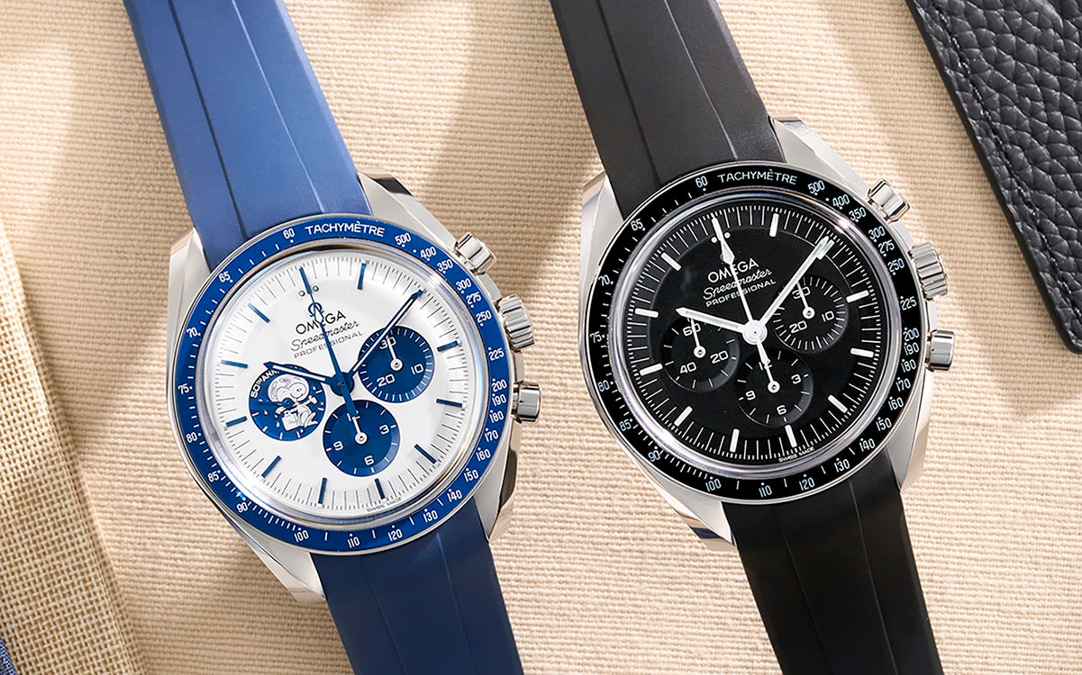 Omega MoonSwatch on Wristbuddys discount code page, displaying 20 percent off on two or more rubber watch straps