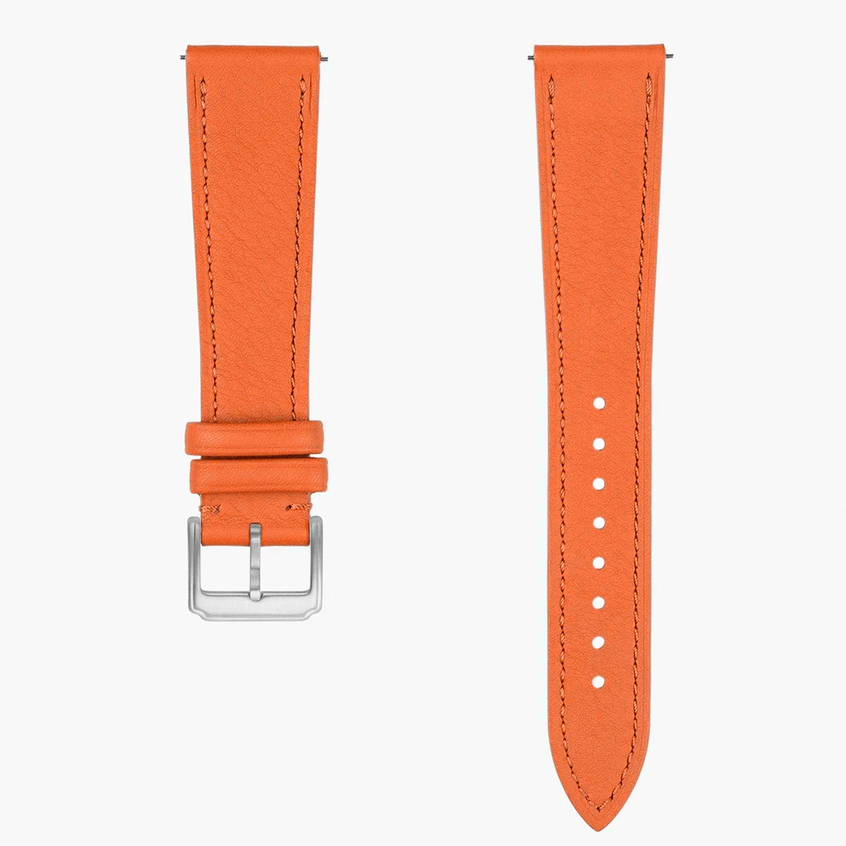 New auth Michele 16mm leather watch strap orange Orange Saffiano Signature Strap - Handcrafted Leather Watch  main image 3