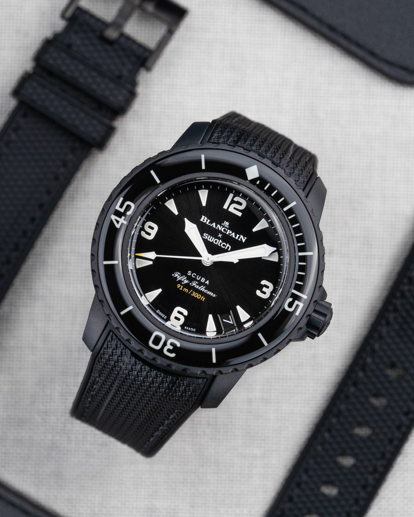 Blancpain X Swatch Bioceramic Scuba FIFTY FATHOMS rubber watch strap, ANTARTIC OCEAN Pacific Ocean Atlantic Ocean Indian Ocean Arctic Ocean, 22mm, black,, watchstrap, watch strap,Schwarz Uhrenarmband, Armbanduhrband nero, cinturino orologio cinturino noir bracelet de montre, svart klockarmband armbandsurband,, sort, hvid, urrem, rem wristbuddys wristbuddies wristbuddy wrist buddys