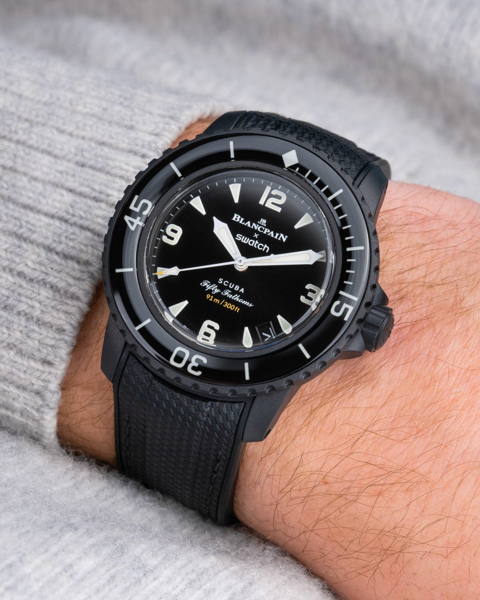 Blancpain X Swatch Bioceramic Scuba FIFTY FATHOMS rubber watch strap, ANTARTIC OCEAN Pacific Ocean Atlantic Ocean Indian Ocean Arctic Ocean, 22mm, black,, watchstrap, watch strap,Schwarz Uhrenarmband, Armbanduhrband nero, cinturino orologio cinturino noir bracelet de montre, svart klockarmband armbandsurband,, sort, hvid, urrem, rem wristbuddys wristbuddies wristbuddy wrist buddys