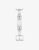Deployant clasp in stainless steel for leather watch straps – open top view
