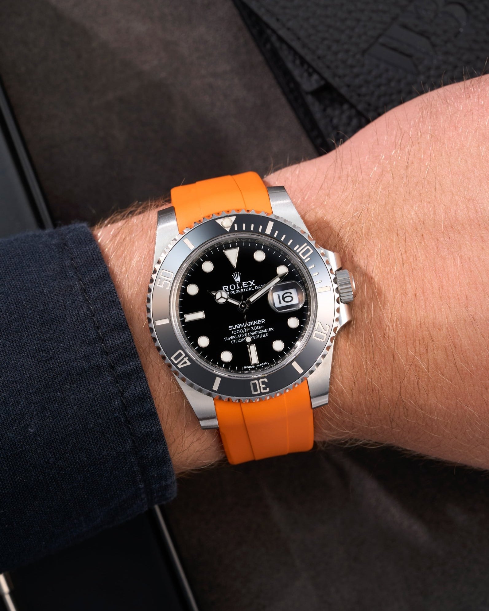 Wristbuddys Wristbuddy Klockarmband klockband rubberstrap rubber strap horus black svart black buckle clasp integrated premium rubber Rolex Submariner 16610, Rolex Submariner 116610, Rolex Submariner 14060, Rolex Submariner 114060 Rolex explorer 214270 14270 explorer club uhrenband rubber straps integrated black svart white blanco green blue orange hvit weiss schwartz