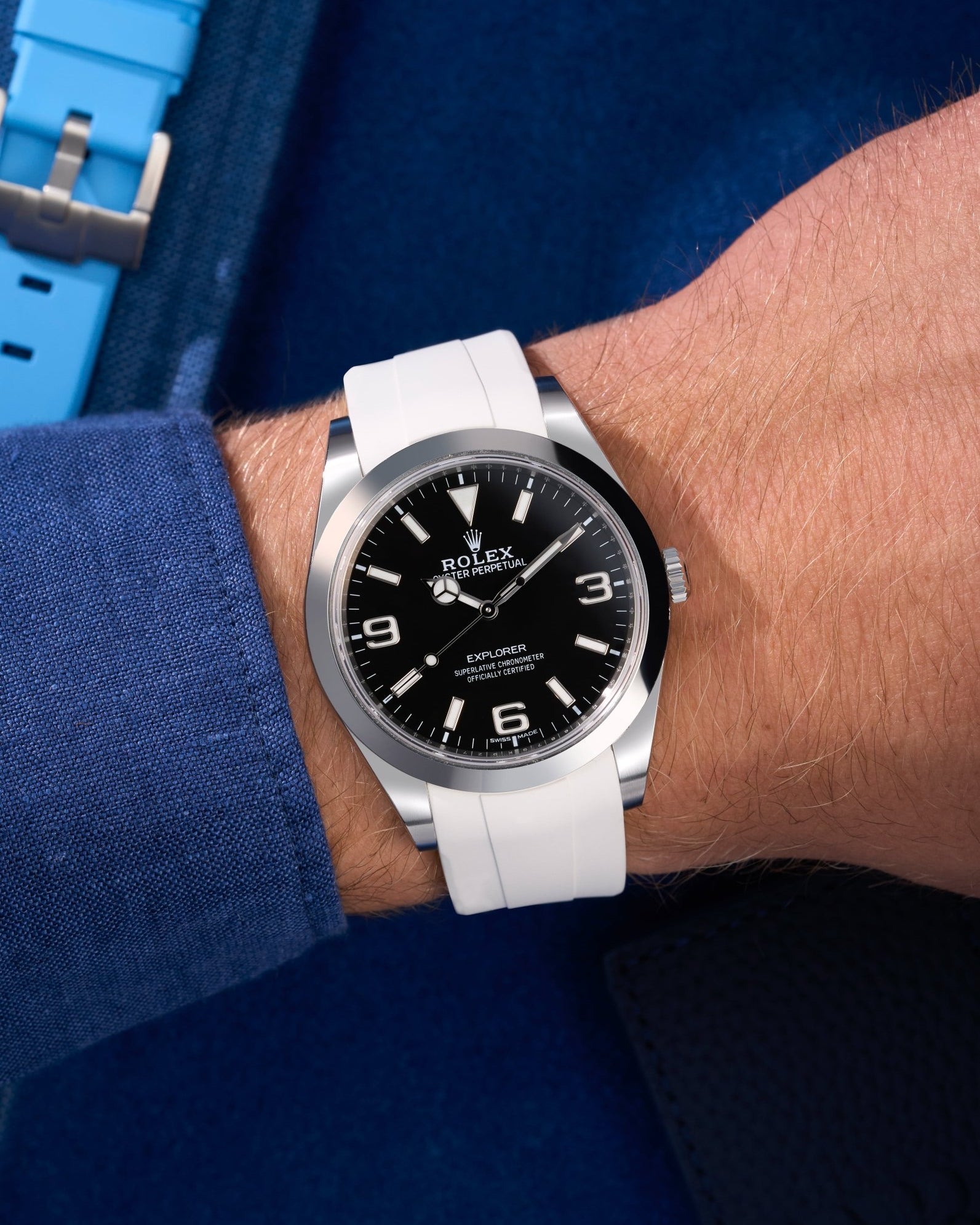 Wristbuddys Wristbuddy Klockarmband klockband rubberstrap rubber strap horus black svart black buckle clasp integrated premium rubber Rolex Submariner 16610, Rolex Submariner 116610, Rolex Submariner 14060, Rolex Submariner 114060 Rolex explorer 214270 14270 explorer club uhrenband rubber straps integrated black svart white blanco green blue orange hvit weiss schwartz
