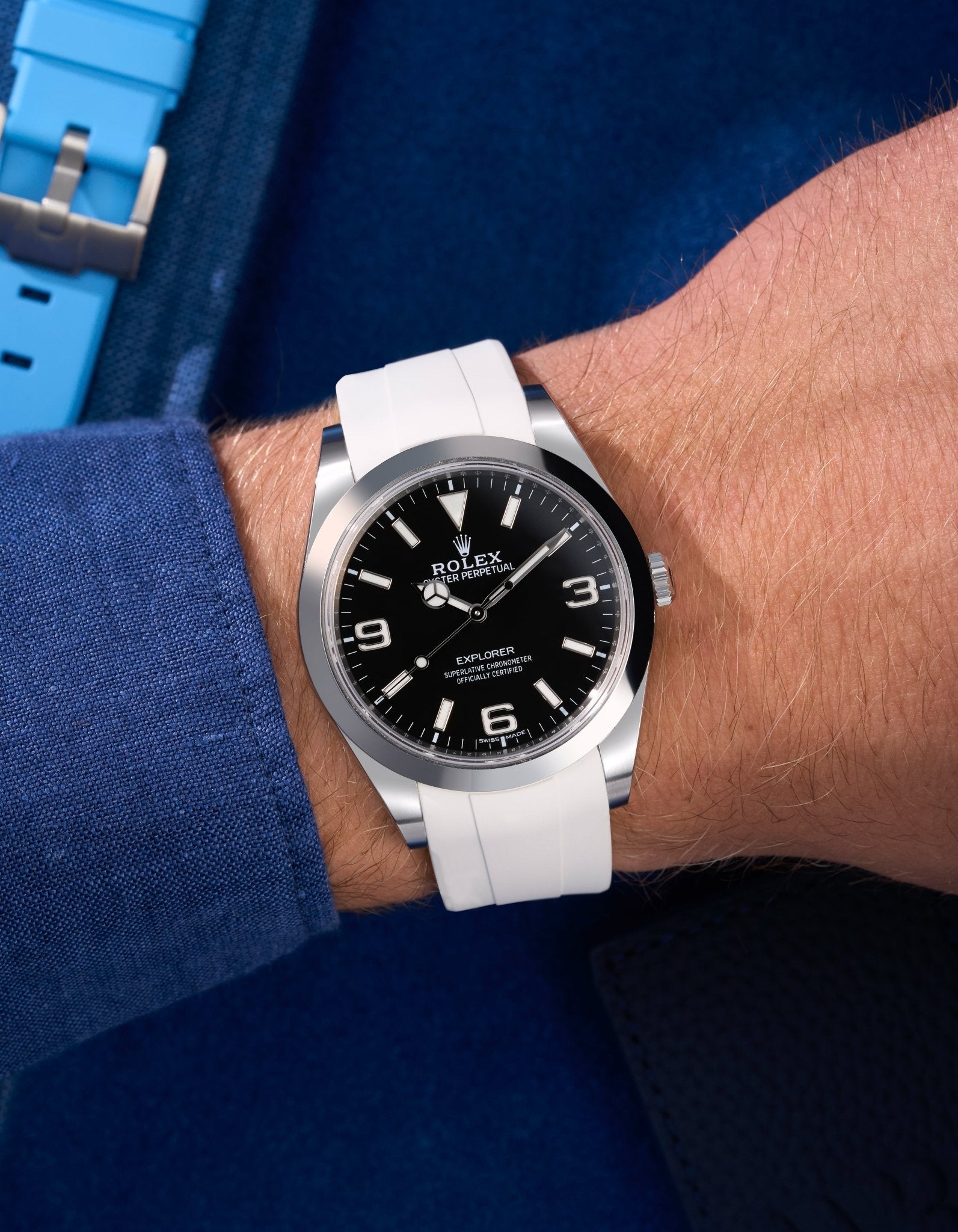 Wristbuddys Wristbuddy Klockarmband klockband rubberstrap rubber strap horus black svart black buckle clasp integrated premium rubber Rolex Submariner 16610, Rolex Submariner 116610, Rolex Submariner 14060, Rolex Submariner 114060 Rolex explorer 214270 14270 explorer club uhrenband rubber straps integrated black svart white blanco green blue orange hvit weiss schwartz