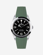 Wristbuddys Wristbuddy Klockarmband klockband rubberstrap rubber strap horus black svart black buckle clasp integrated premium rubber Rolex Submariner 16610, Rolex Submariner 116610, Rolex Submariner 14060, Rolex Submariner 114060 Rolex explorer 214270 14270 explorer club uhrenband rubber straps integrated black svart white blanco green blue orange hvit weiss schwartz