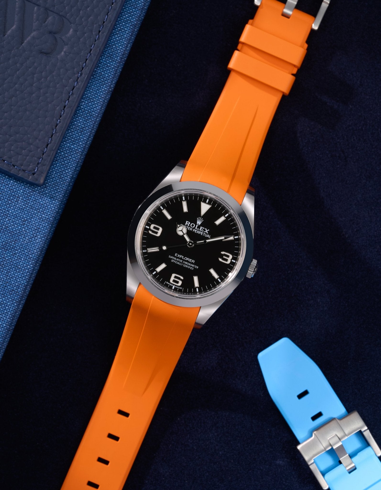 Wristbuddys Wristbuddy Klockarmband klockband rubberstrap rubber strap horus black svart black buckle clasp integrated premium rubber Rolex Submariner 16610, Rolex Submariner 116610, Rolex Submariner 14060, Rolex Submariner 114060 Rolex explorer 214270 14270 explorer club uhrenband rubber straps integrated black svart white blanco green blue orange hvit weiss schwartz
