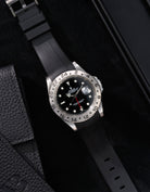 Wristbuddys Wristbuddy Klockarmband klockband rubberstrap rubber strap black svart black buckle clasp integrated premium rubber rubber straps integrated  Rolex Explorer  2 II 16570 polar black dial white dial Watch Strap watch band klockarmband uhrenband uhranarmband