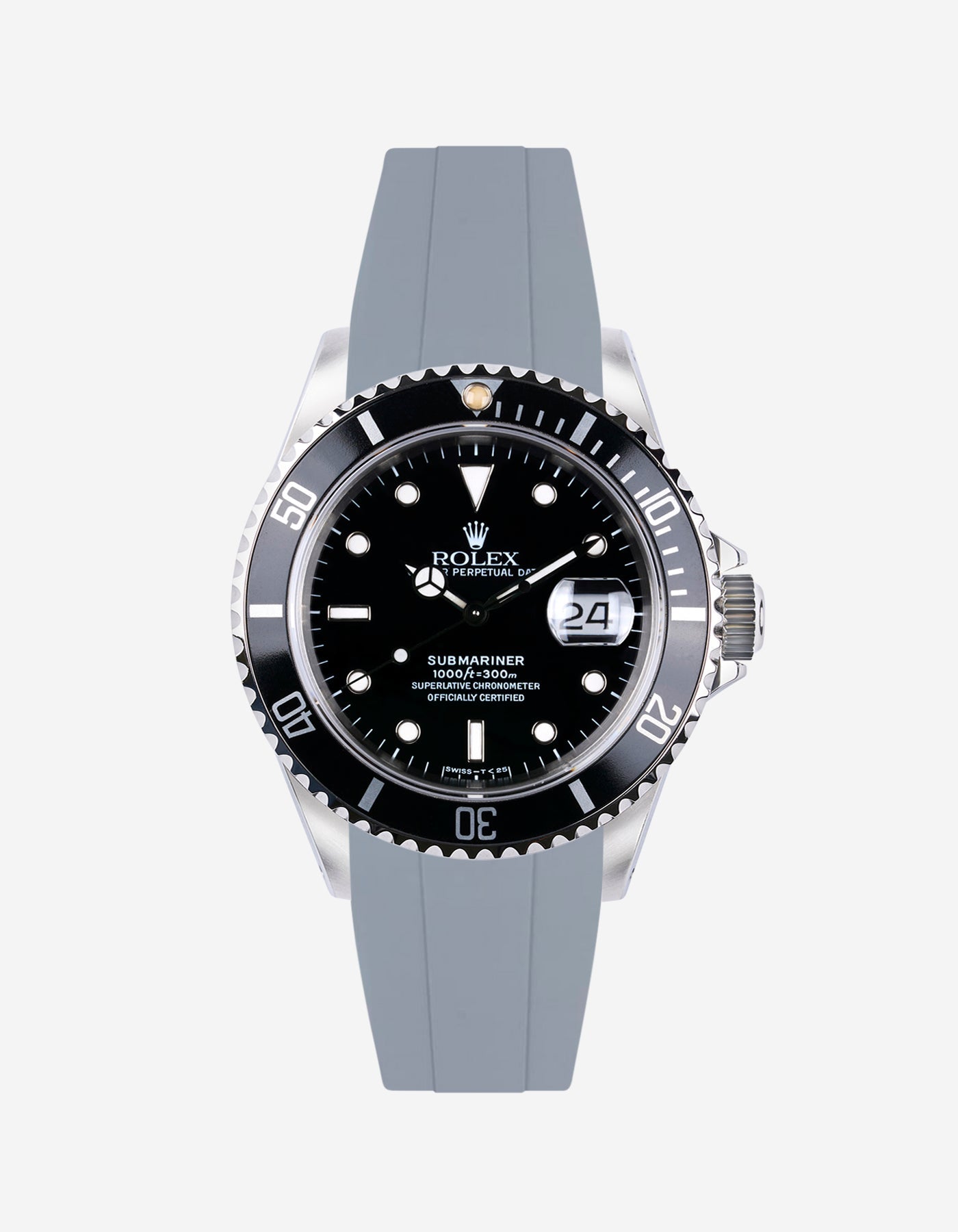 Wristbuddys Wristbuddy Klockarmband klockband rubberstrap rubber strap black svart black buckle clasp integrated premium rubber Rolex Submariner 16610, Rolex Submariner 116610, Rolex Submariner 14060, Rolex Submariner 114060 uhrenband rubber straps integrated replacement strap oysterflex KAUTSCHUKARMBAND uhrenband bracelet Urrem bracelet de montre cinturino per orologio cinturino dell'orologio horlogeband correa de reloj Uhrenarmband Uhrarmband rolex submariner