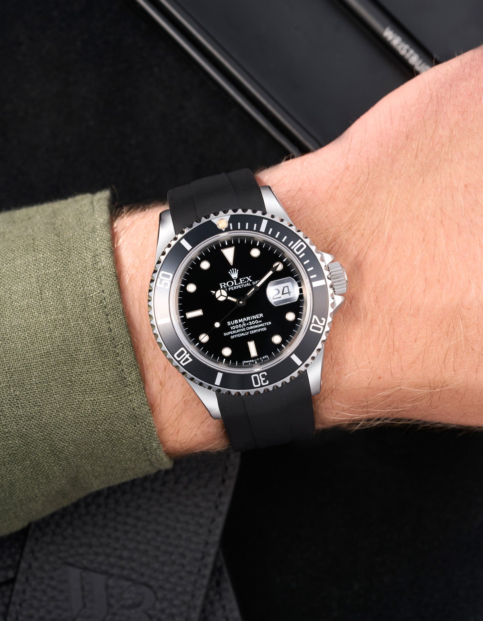 Wristbuddys Wristbuddy Klockarmband klockband rubberstrap rubber strap black svart black buckle clasp integrated premium rubber Rolex Submariner 16610, Rolex Submariner 116610, Rolex Submariner 14060, Rolex Submariner 114060 uhrenband rubber straps integrated replacement strap oysterflex KAUTSCHUKARMBAND uhrenband bracelet Urrem bracelet de montre cinturino per orologio cinturino dell'orologio horlogeband correa de reloj Uhrenarmband Uhrarmband rolex submariner