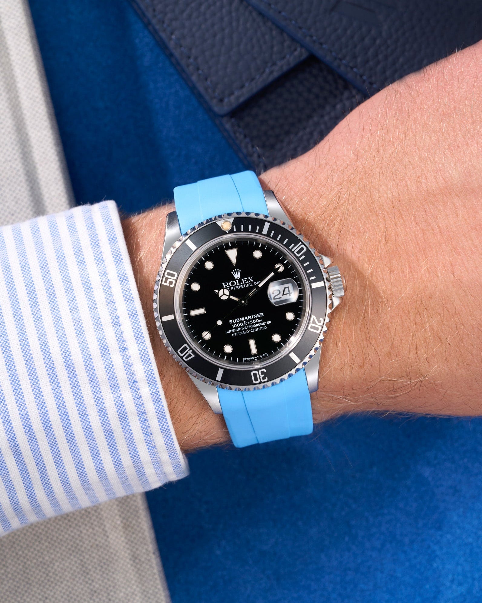 Wristbuddys Wristbuddy Klockarmband klockband rubberstrap rubber strap black svart black buckle clasp integrated premium rubber Rolex Submariner 16610, Rolex Submariner 116610, Rolex Submariner 14060, Rolex Submariner 114060 uhrenband rubber straps integrated replacement strap oysterflex KAUTSCHUKARMBAND uhrenband bracelet Urrem bracelet de montre cinturino per orologio cinturino dell'orologio horlogeband correa de reloj Uhrenarmband Uhrarmband rolex submariner