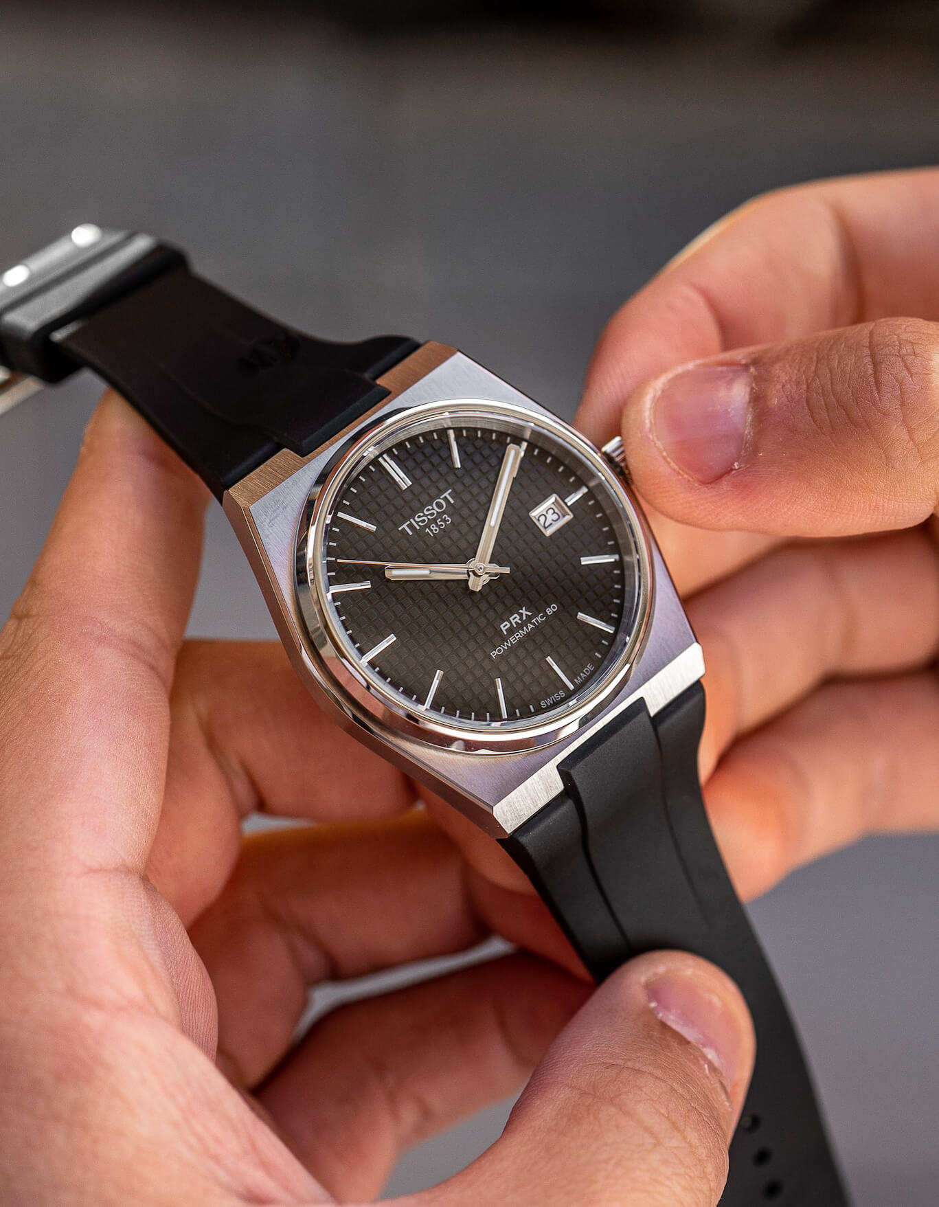 tissot prx straps powermatic 80 rubber perfect fit straps for tissot prx replacement Bracelet alternatives Aftermarket bands Custom straps Wristband choices Rubber band collection upgrades High-quality bands Watch accessories Strap Watchband black svart schwartz