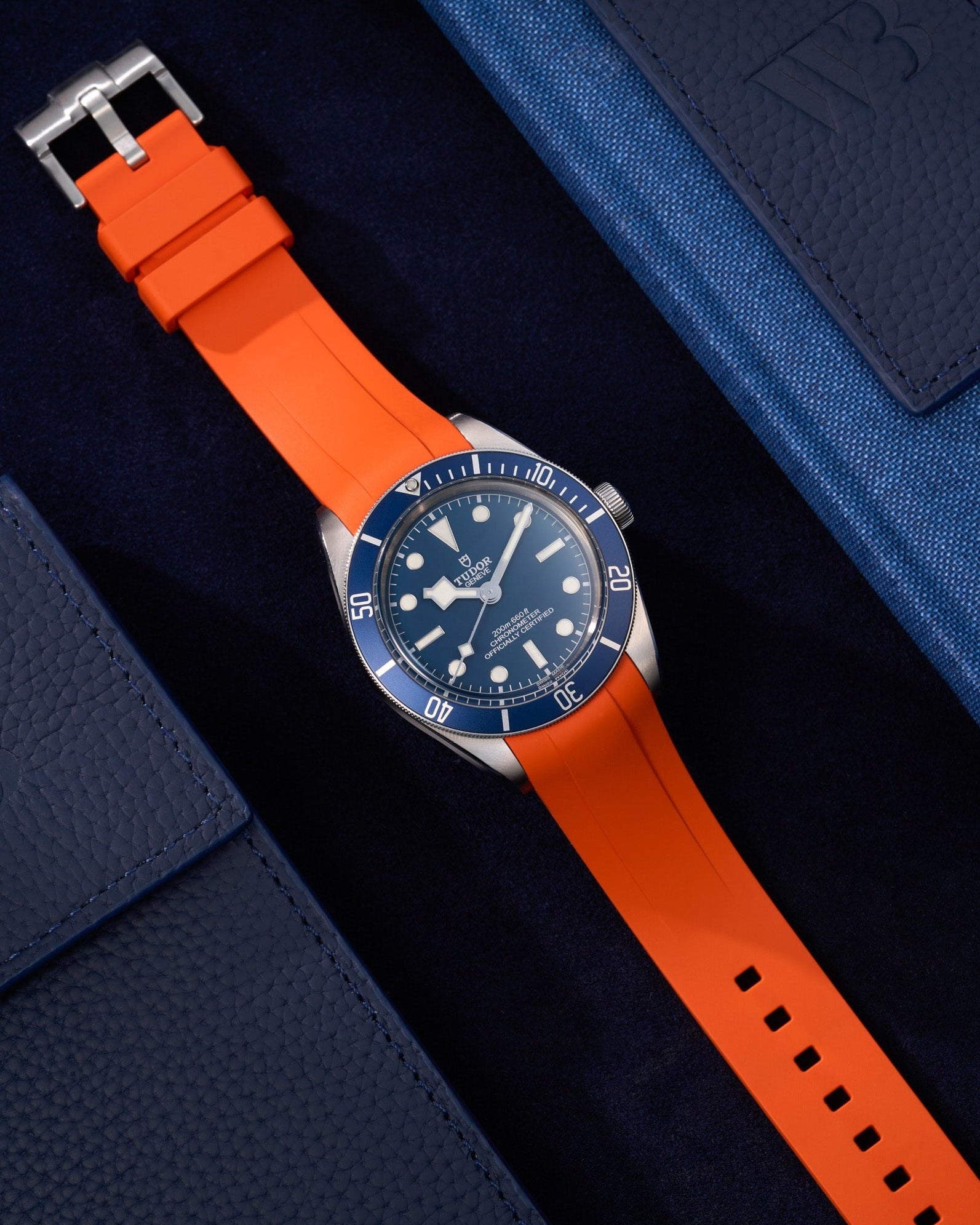Tudor Black Bay 58 Fifty-Eight BB58 watches wristbuddys wristbuddy wristbuddies wrist Buddy watch strap band replacement integrated curved rubber FKM vulcanized best quality strap size lug width 20mm wristbands rubber bronze steel orange
