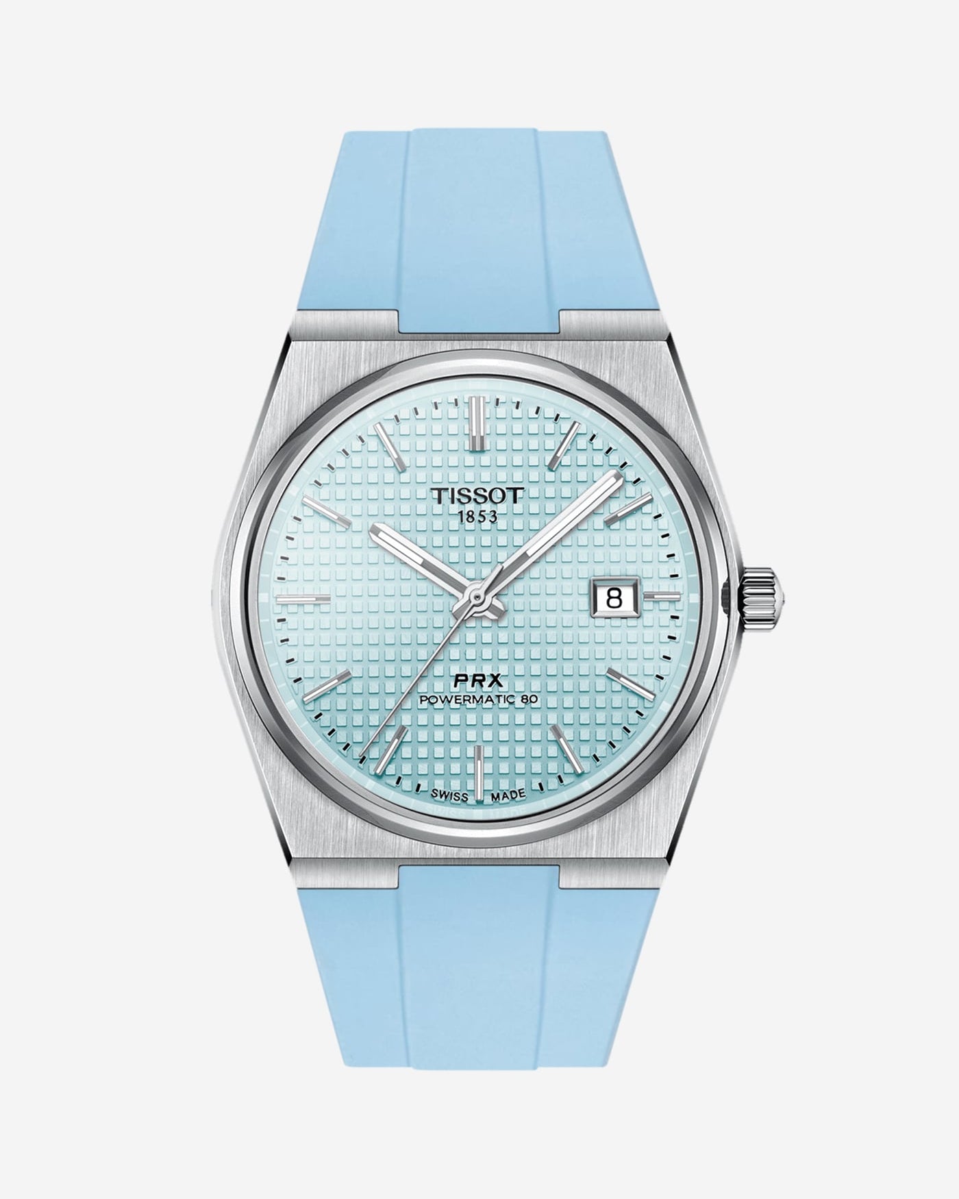 tissot prx straps powermatic 80 rubber perfect fit straps for tissot prx replacement Bracelet alternatives Aftermarket bands Custom straps Wristband choices Rubber band collection upgrades High-quality bands Watch accessories Strap Watchband 40mm T137.407.11.051.00 automatic ice blue isblå isblau best watch under 1000 USD