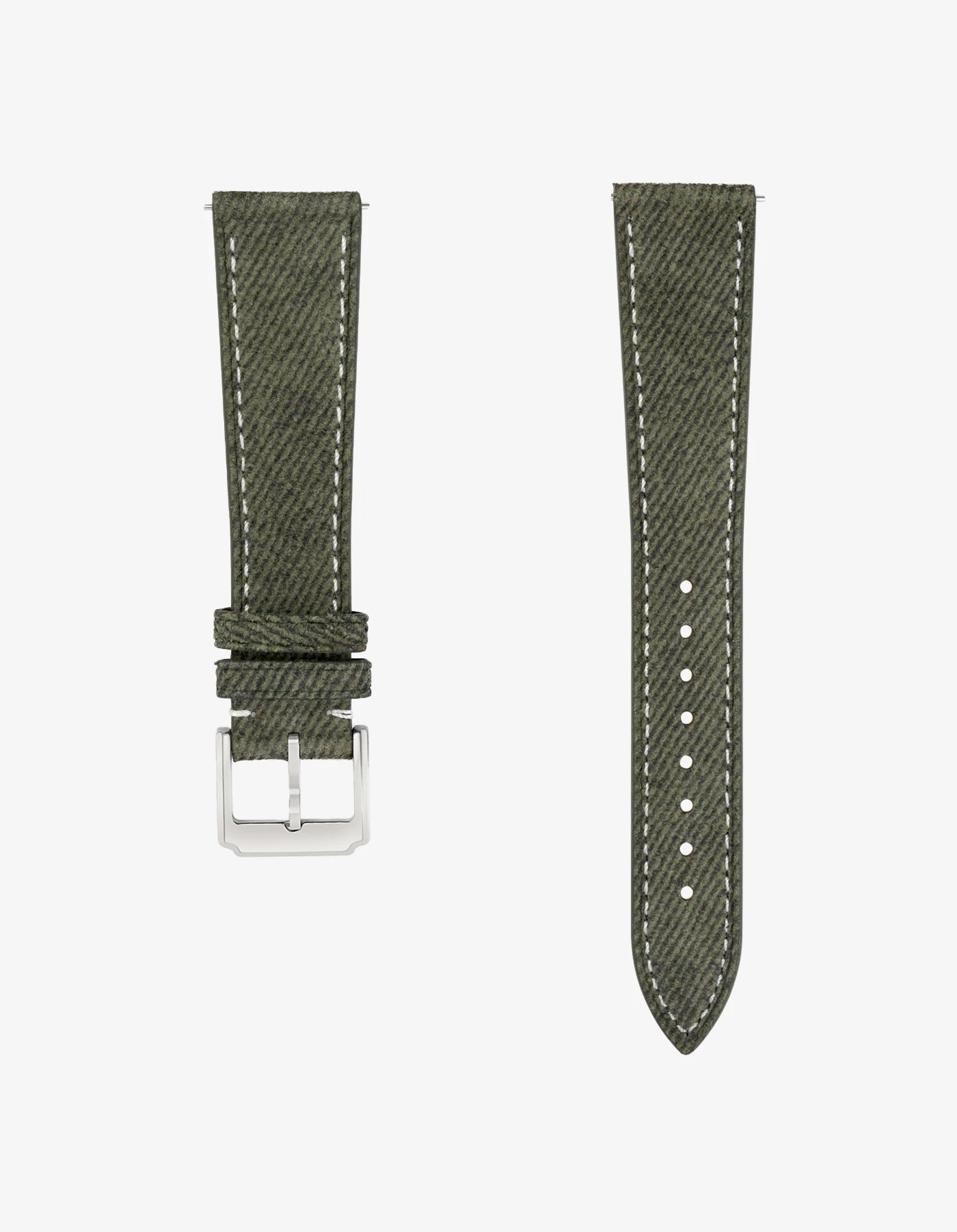 Military green option from denim strap collection