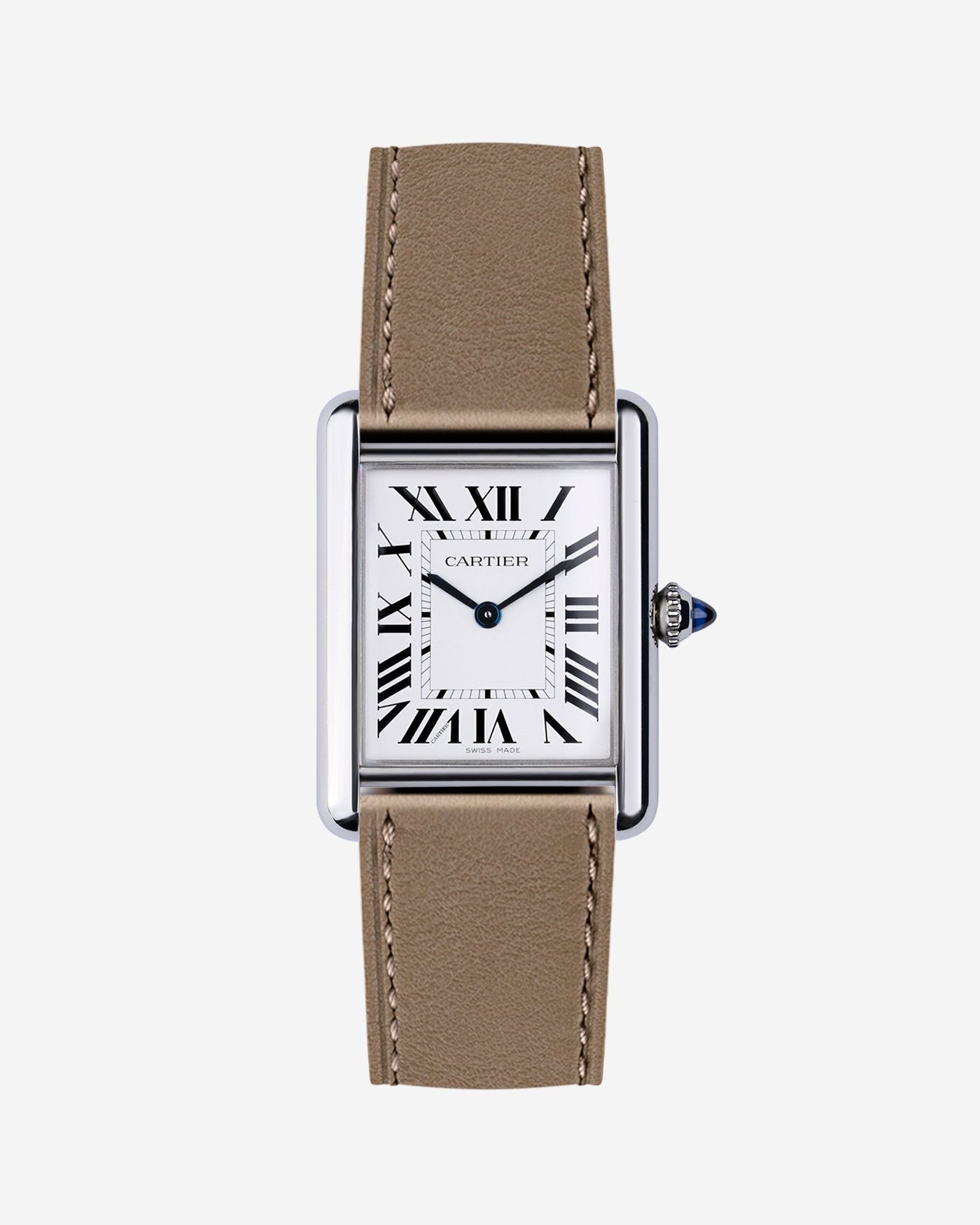 Taupe Cowhide Leather Straps for Cartier Tank Must - Wristbuddys