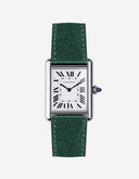 Dark Green Suede Leather Straps for Cartier Tank Must - Wristbuddys