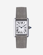 Grey Suede Leather Straps for Cartier Tank Must - Wristbuddys