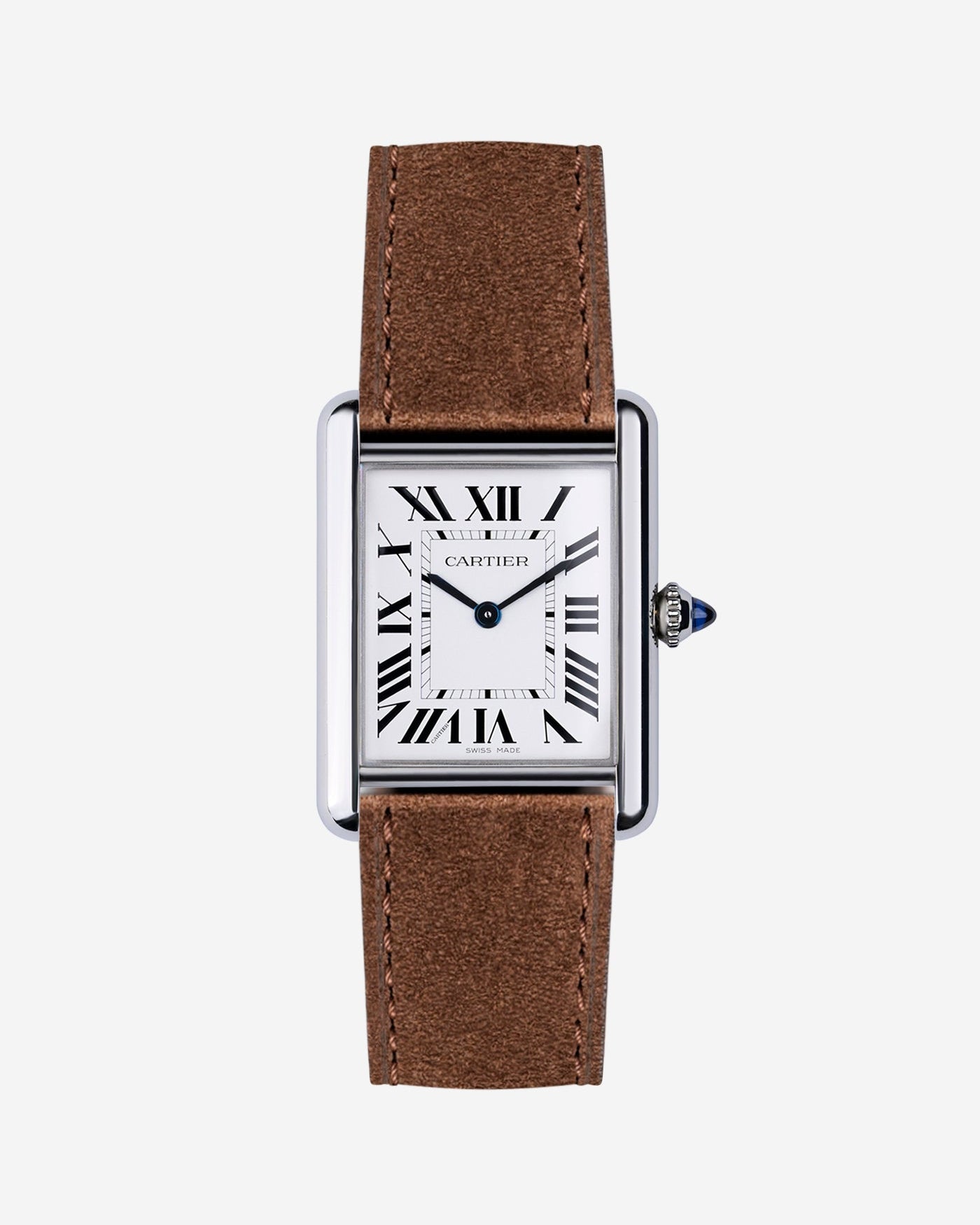 Brown Suede Leather Straps for Cartier Tank Must - Wristbuddys
