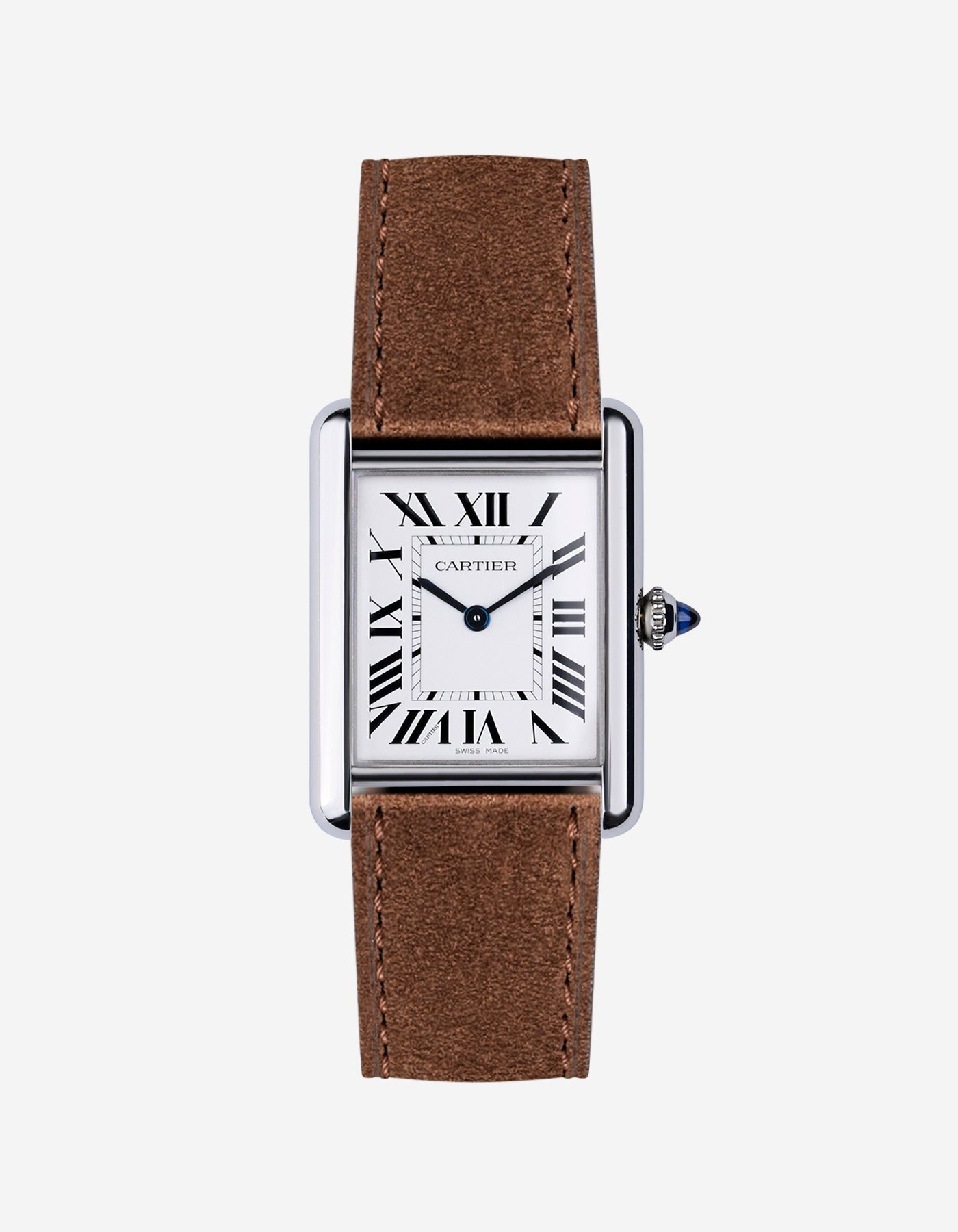 Brown Suede Leather Straps for Cartier Tank Must - Wristbuddys