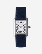 Dark Blue Suede Leather Straps for Cartier Tank Must - Wristbuddys