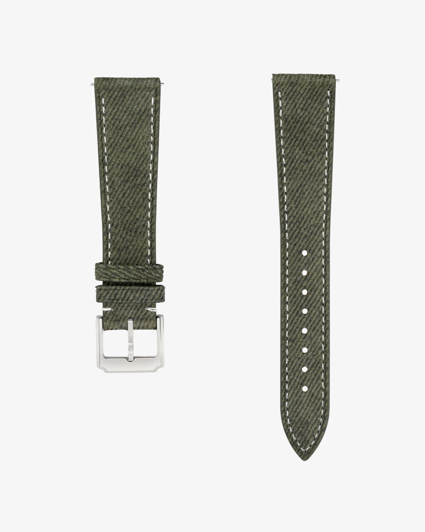 Military Green denim strap designed for Omega X Swatch Mission on Earth - Desert MoonSwatch