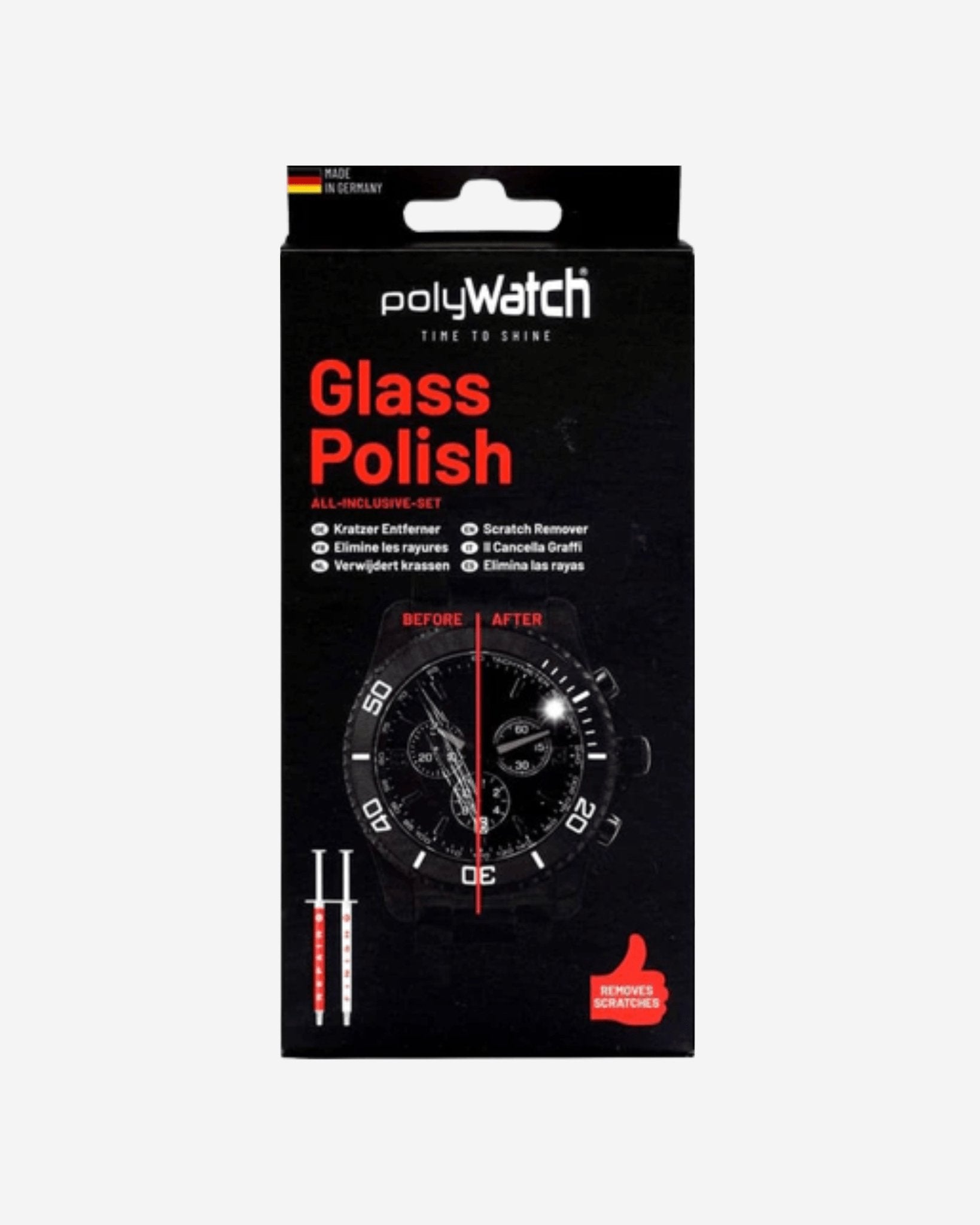 Polywatch Glass Kit Polish Remove sctrates from glass watch crystal wristbuddys wristbuddy