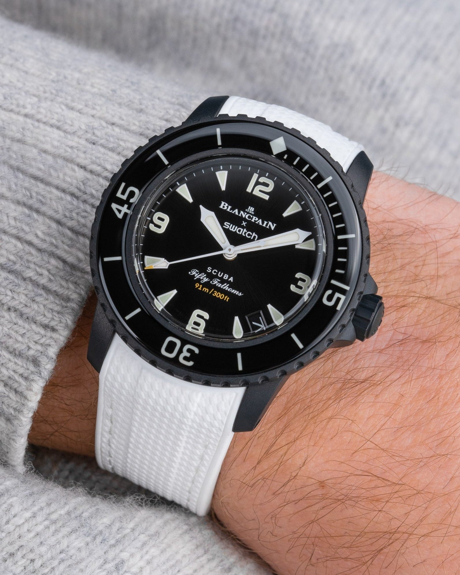Blancpain X Swatch Bioceramic Scuba FIFTY FATHOMS rubber watch strap, ANTARTIC OCEAN Pacific Ocean Atlantic Ocean Indian Ocean Arctic Ocean, 22mm, black,, watchstrap, watch strap,Schwarz Uhrenarmband, Armbanduhrband nero, cinturino orologio cinturino noir bracelet de montre, svart klockarmband armbandsurband,, sort, hvid, urrem, rem wristbuddys wristbuddies wristbuddy wrist buddys