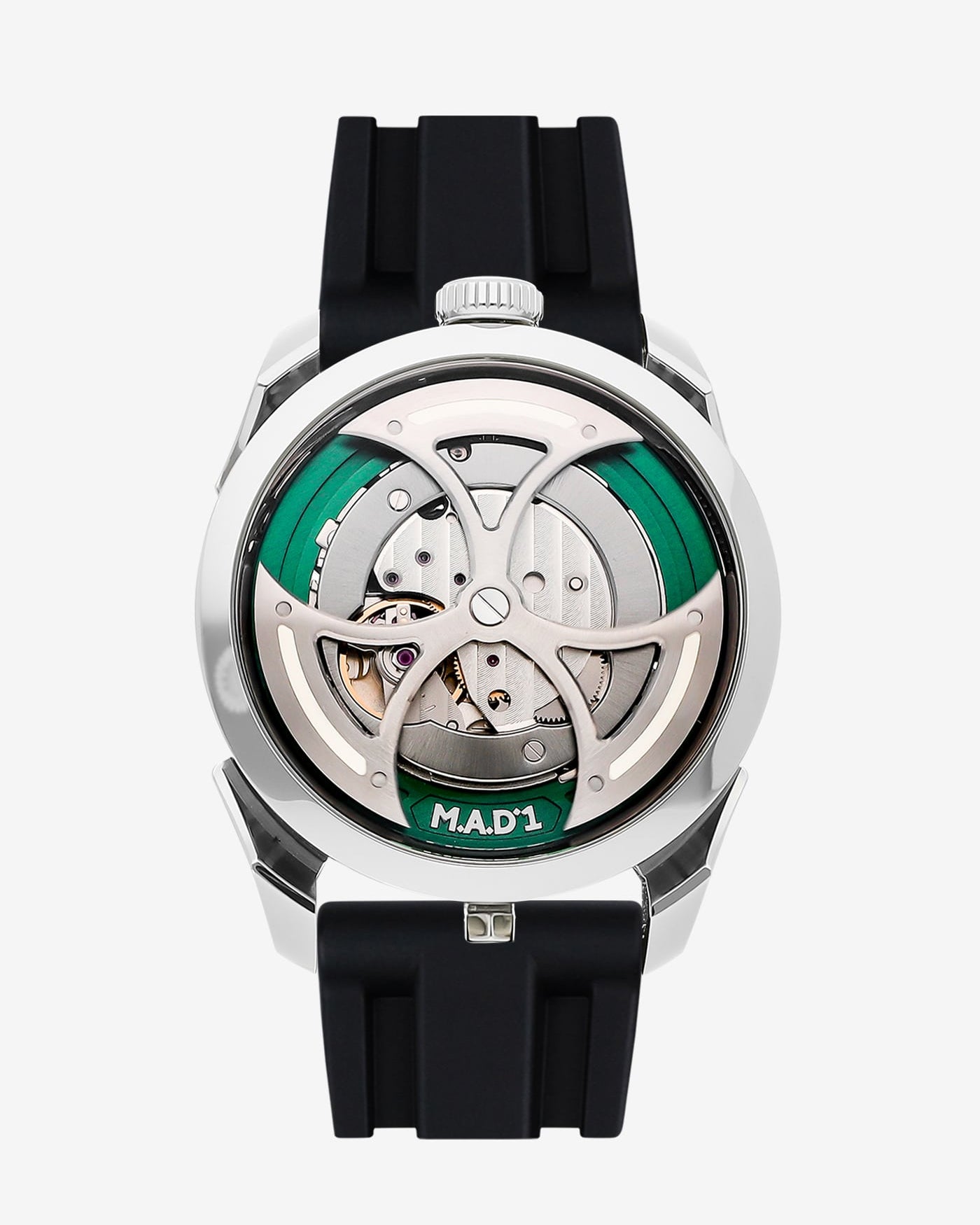 wristbuddys wristbuddy wristbuddies wrist Buddy watch strap band replacement integrated curved rubber FKM vulcanized best quality strap size lug width 22mm wristbands klockarmband uhrenarmband uhrenband watchstrap watchband MB&F Mad1 M.a.d.1 MADone red edition blue edition MBnF green edition